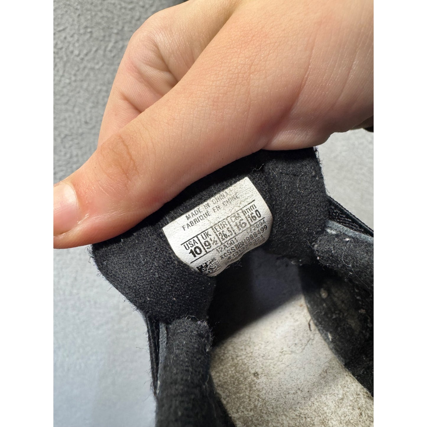 Reebok Classic Kids Black Leather Sneakers #384B