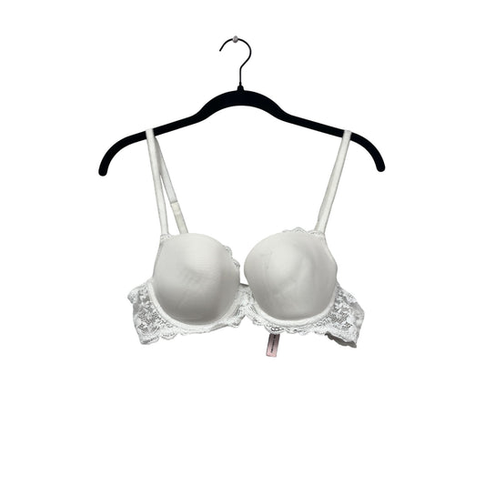 Victorias Secret Dream Angels White Lace Lined Demi Bra 34C #8092