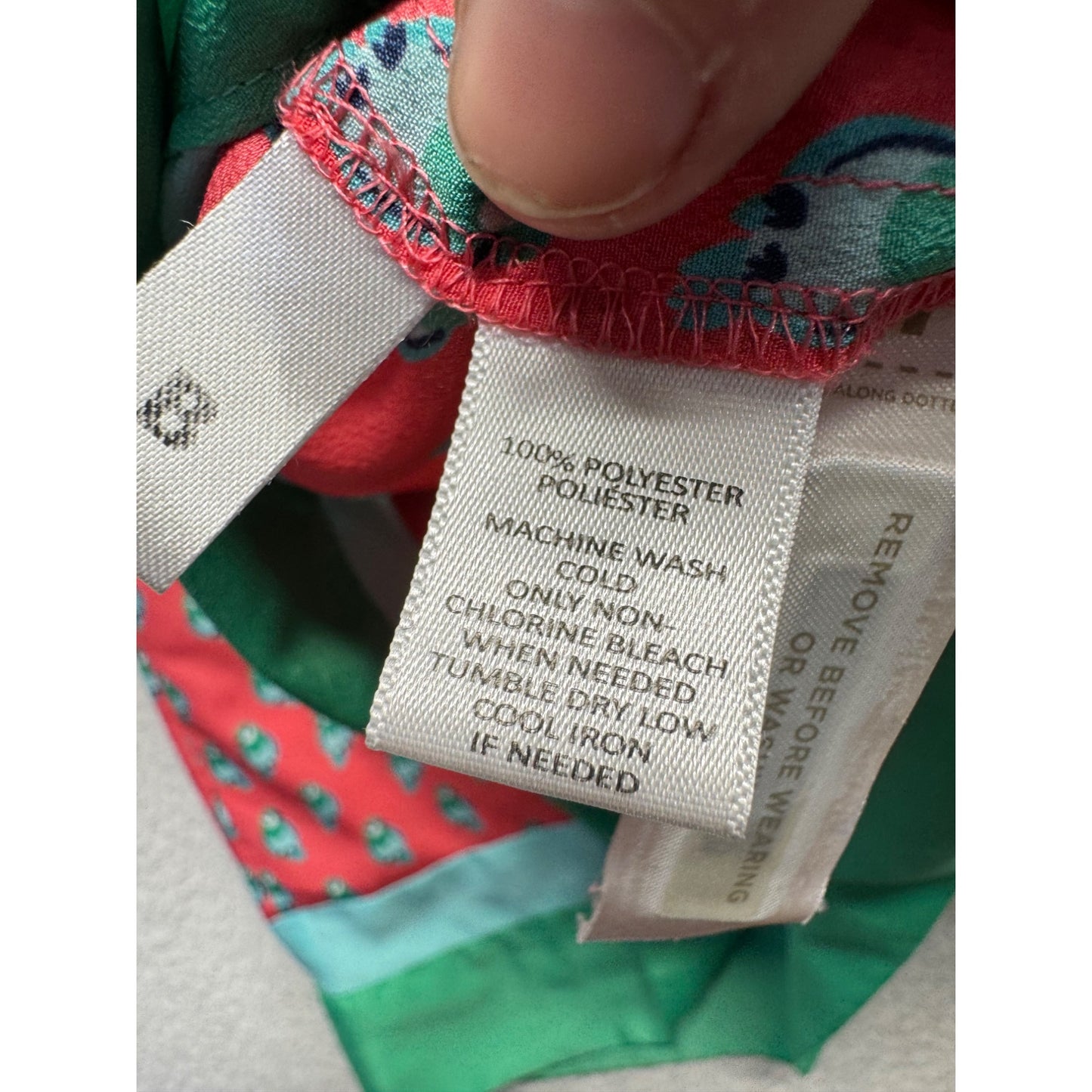 Ann Taylor Loft XS Red Sleeveless Parrot Print Top Green/Blue Hem #9303