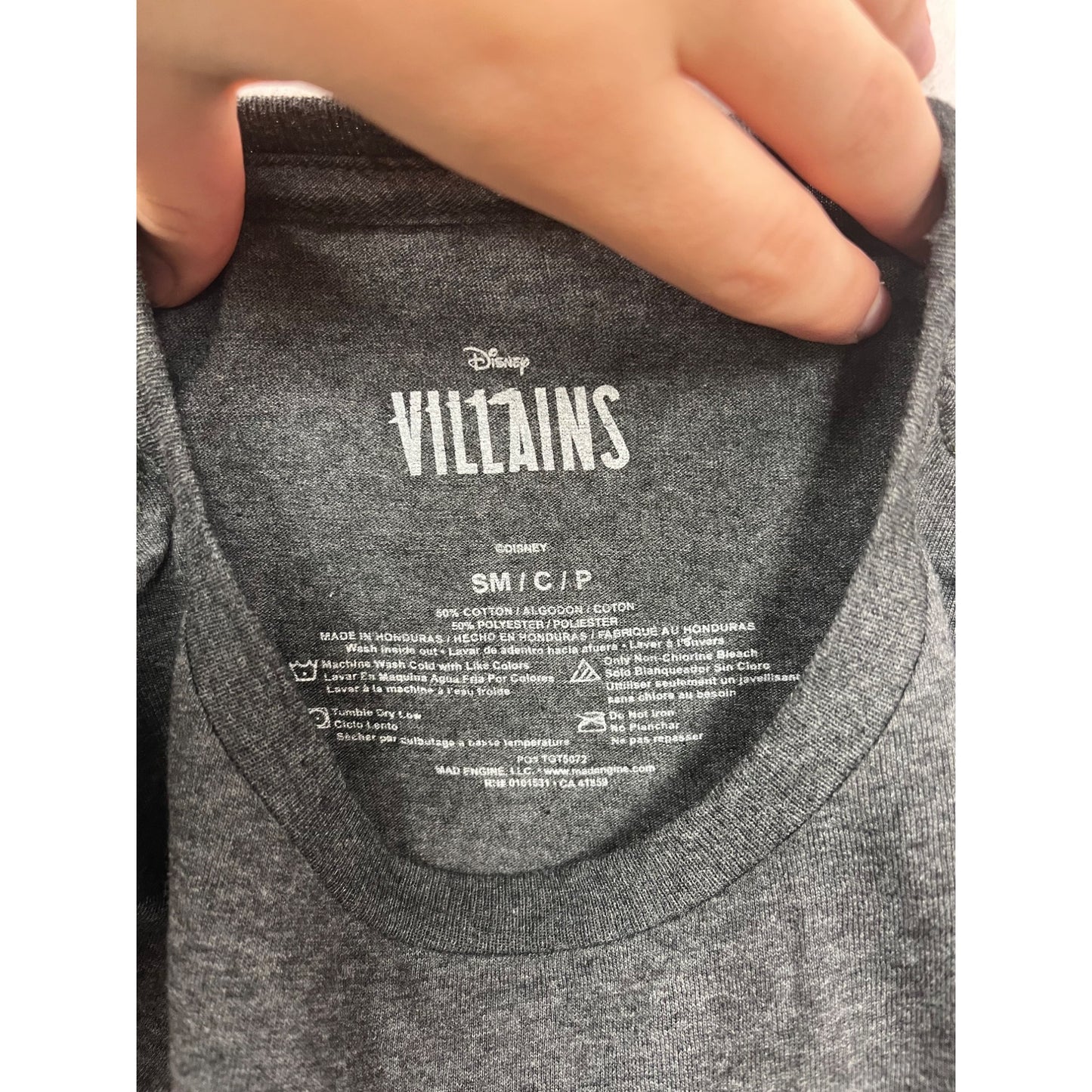 Disney Villains Graphic T-Shirt Unisex S #8265