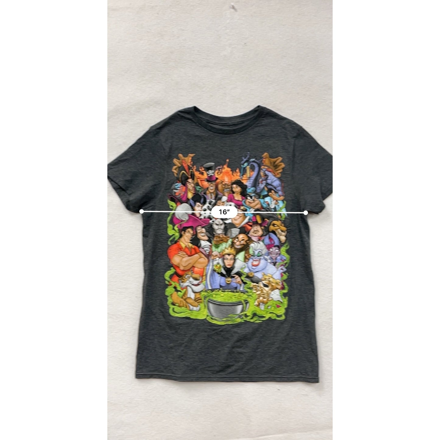 Disney Villains Graphic T-Shirt Unisex S #8265