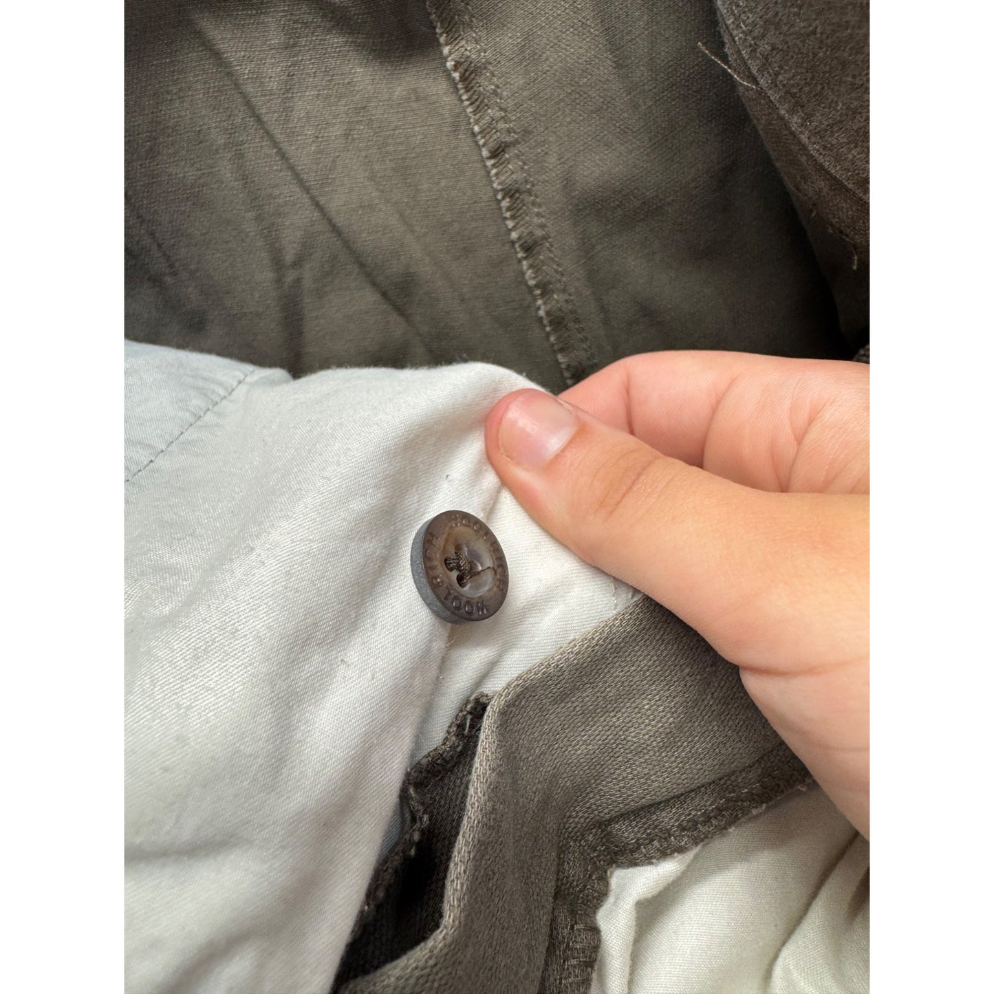 Woolrich Hickory Pants Size 6 Olive Green Cotton Blend Straight Leg #18B