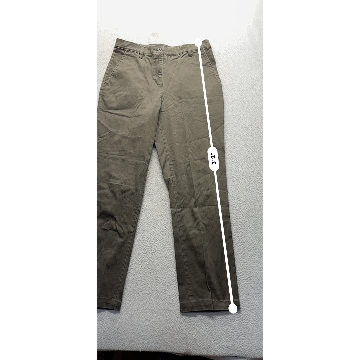 Woolrich Hickory Pants Size 6 Olive Green Cotton Blend Straight Leg #18B