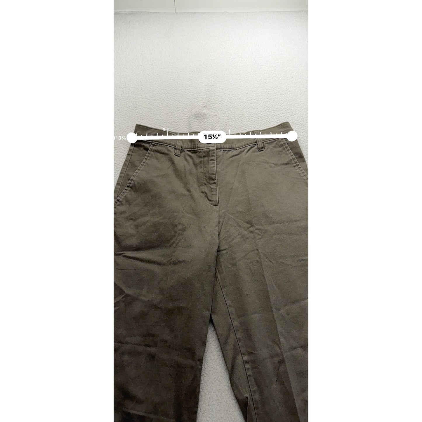 Woolrich Hickory Pants Size 6 Olive Green Cotton Blend Straight Leg #18B