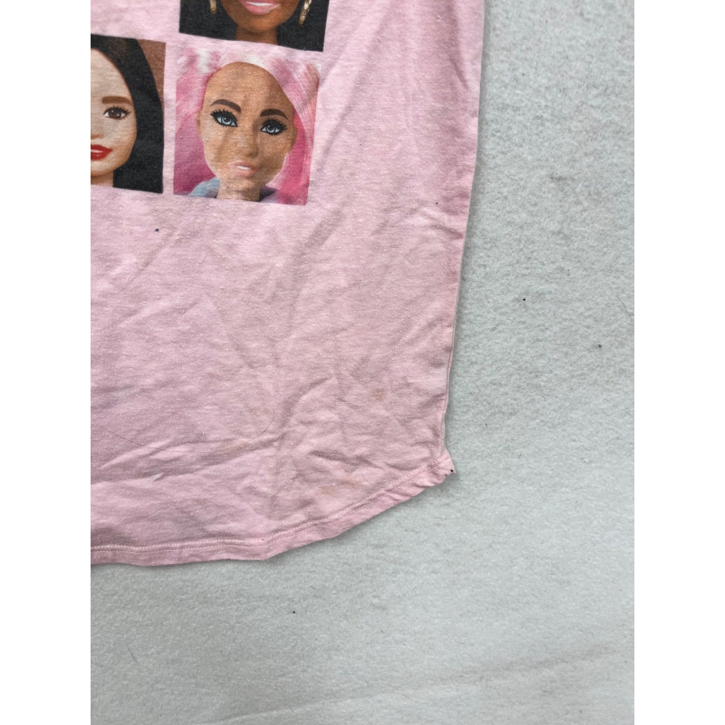 Barbie Girls Pink Graphic T-Shirt XL (14-16) #8992