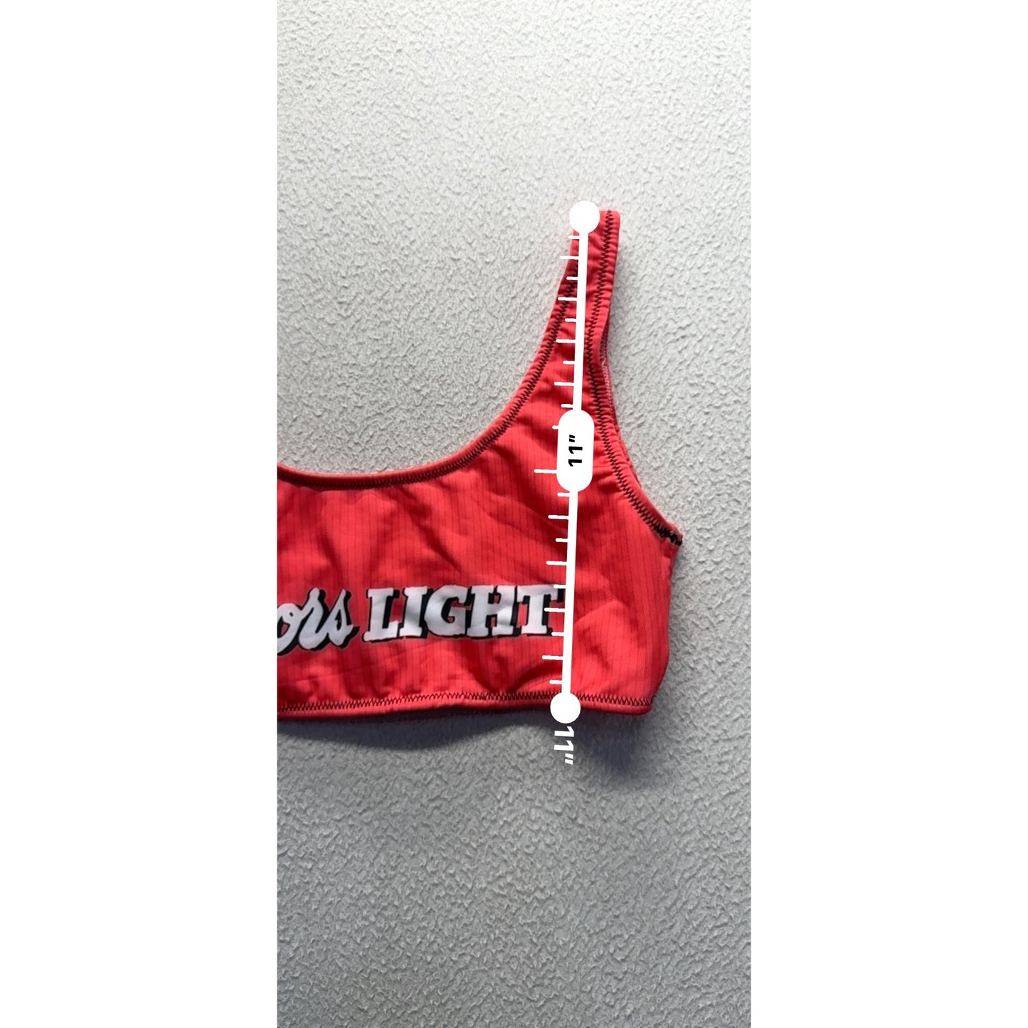 Coors Light Red Sports Bra Large Polyester Blend Womens Activewear #9998