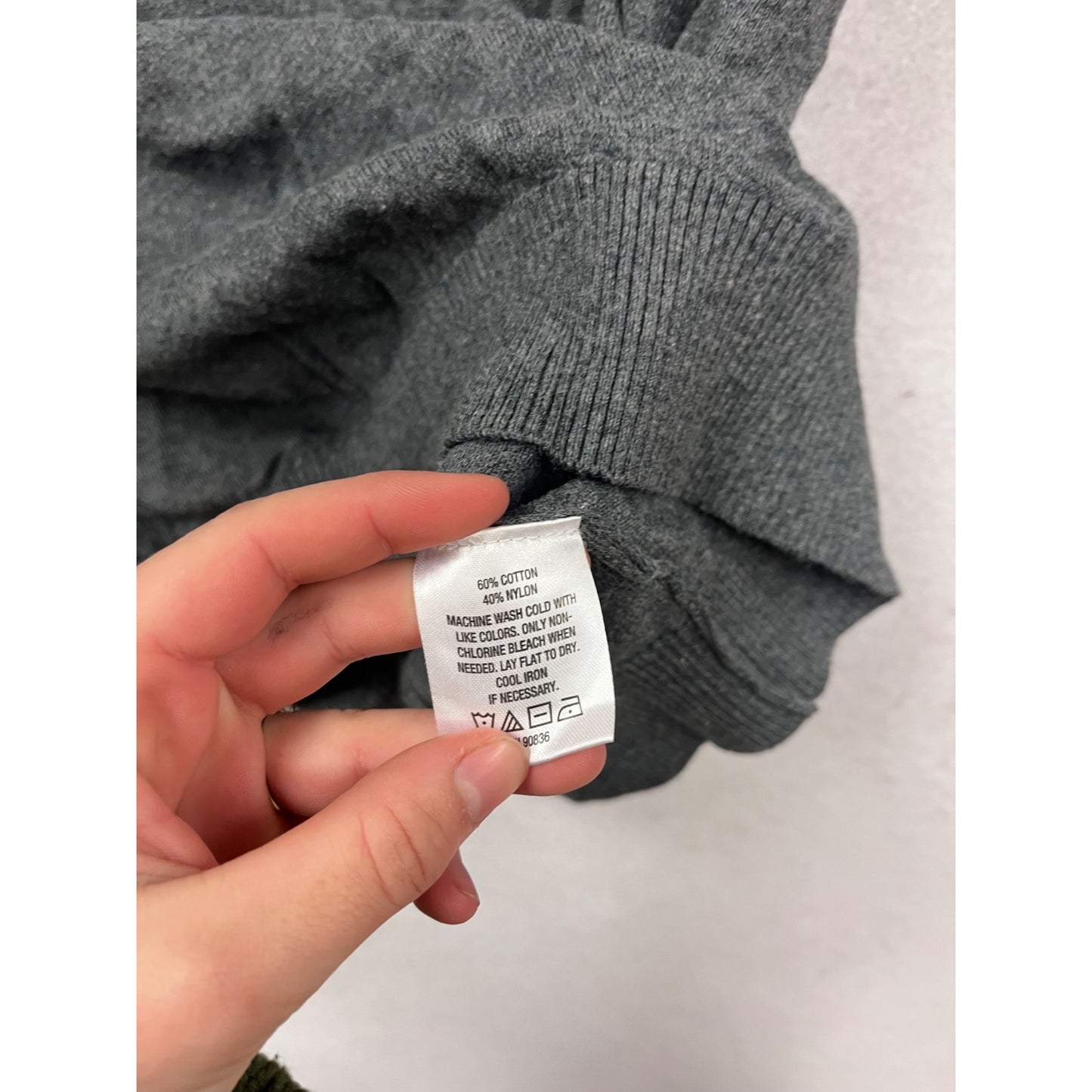 Port Authority XL Gray V-Neck Sweater “Paul Bunyan” #123C