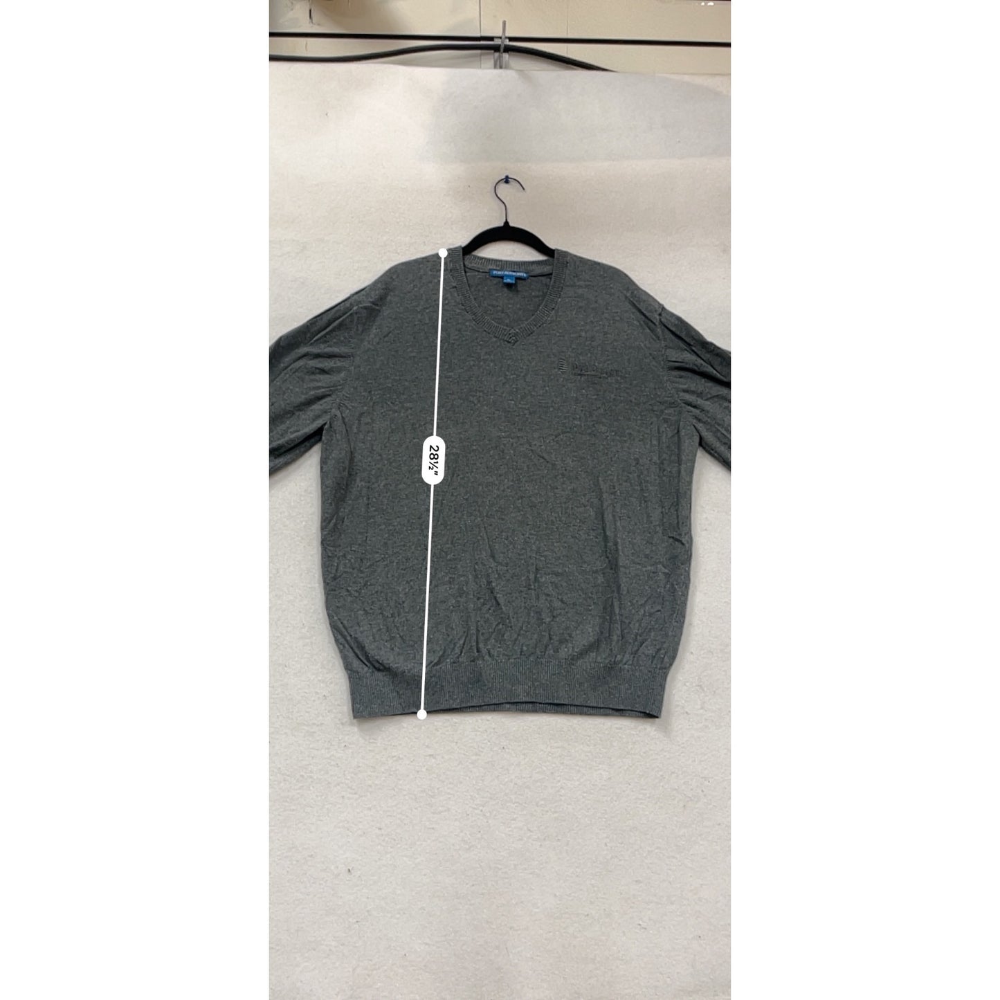 Port Authority XL Gray V-Neck Sweater “Paul Bunyan” #123C