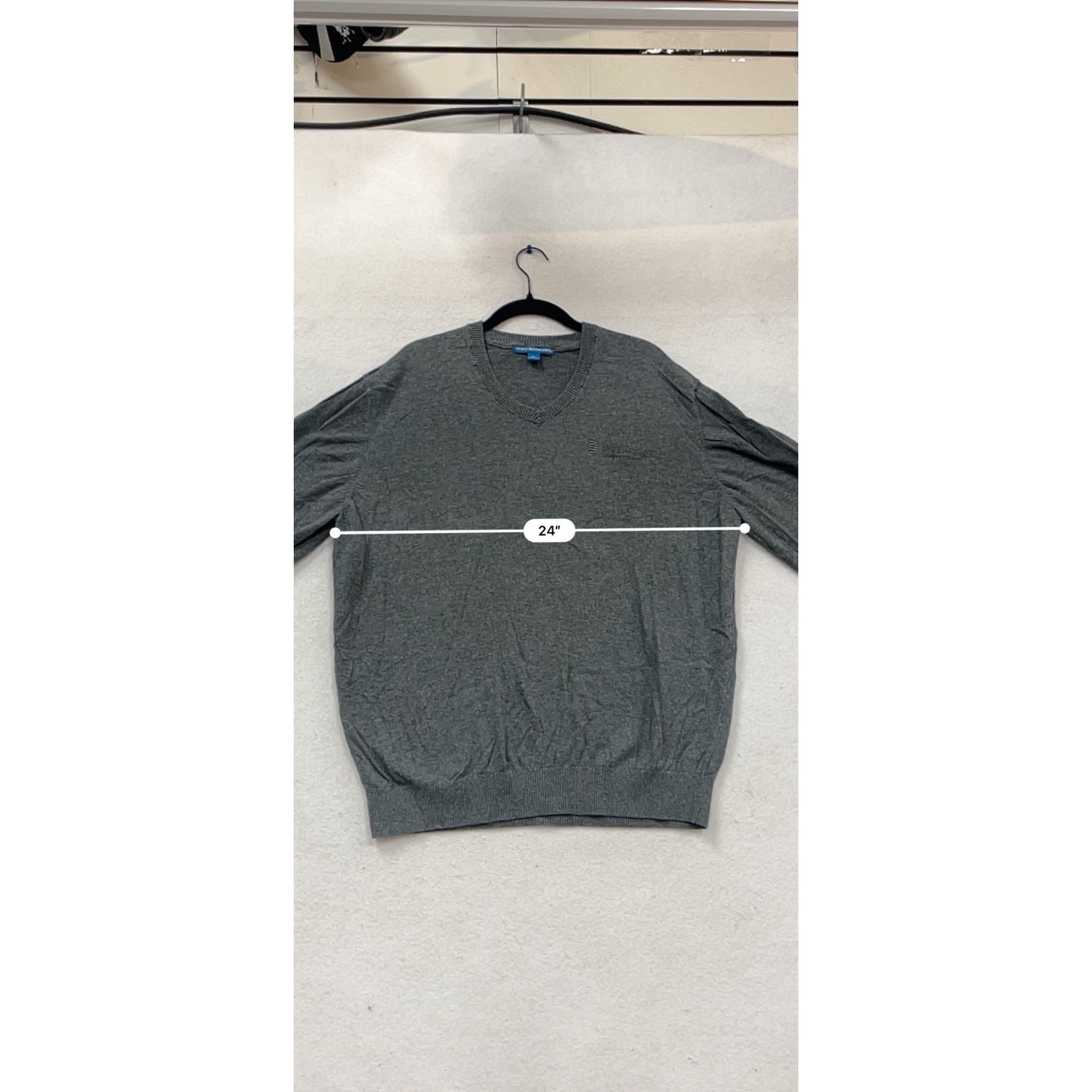 Port Authority XL Gray V-Neck Sweater “Paul Bunyan” #123C