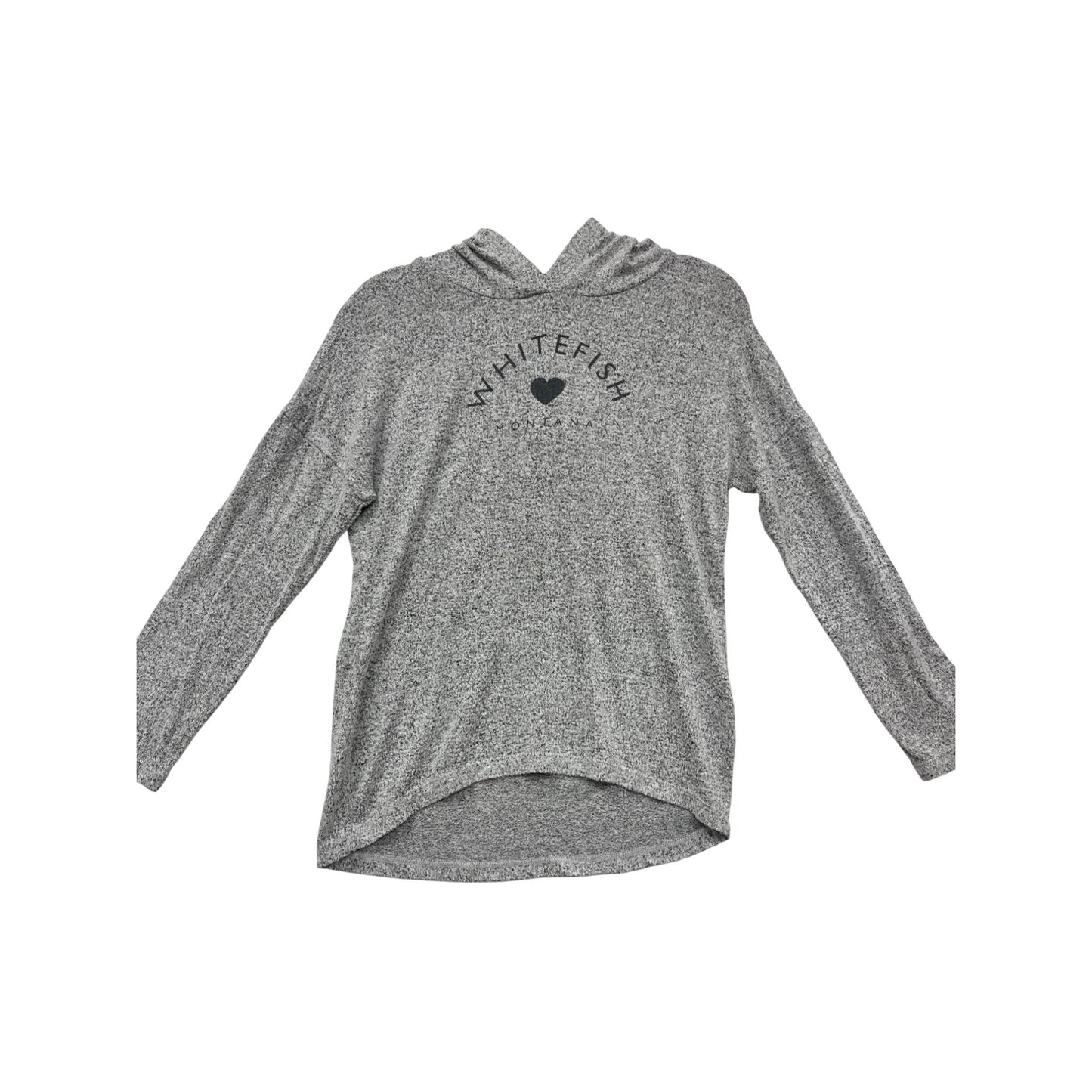 White Fish Montana Soft Heather Gray Hoodie Sweatshirt #483A
