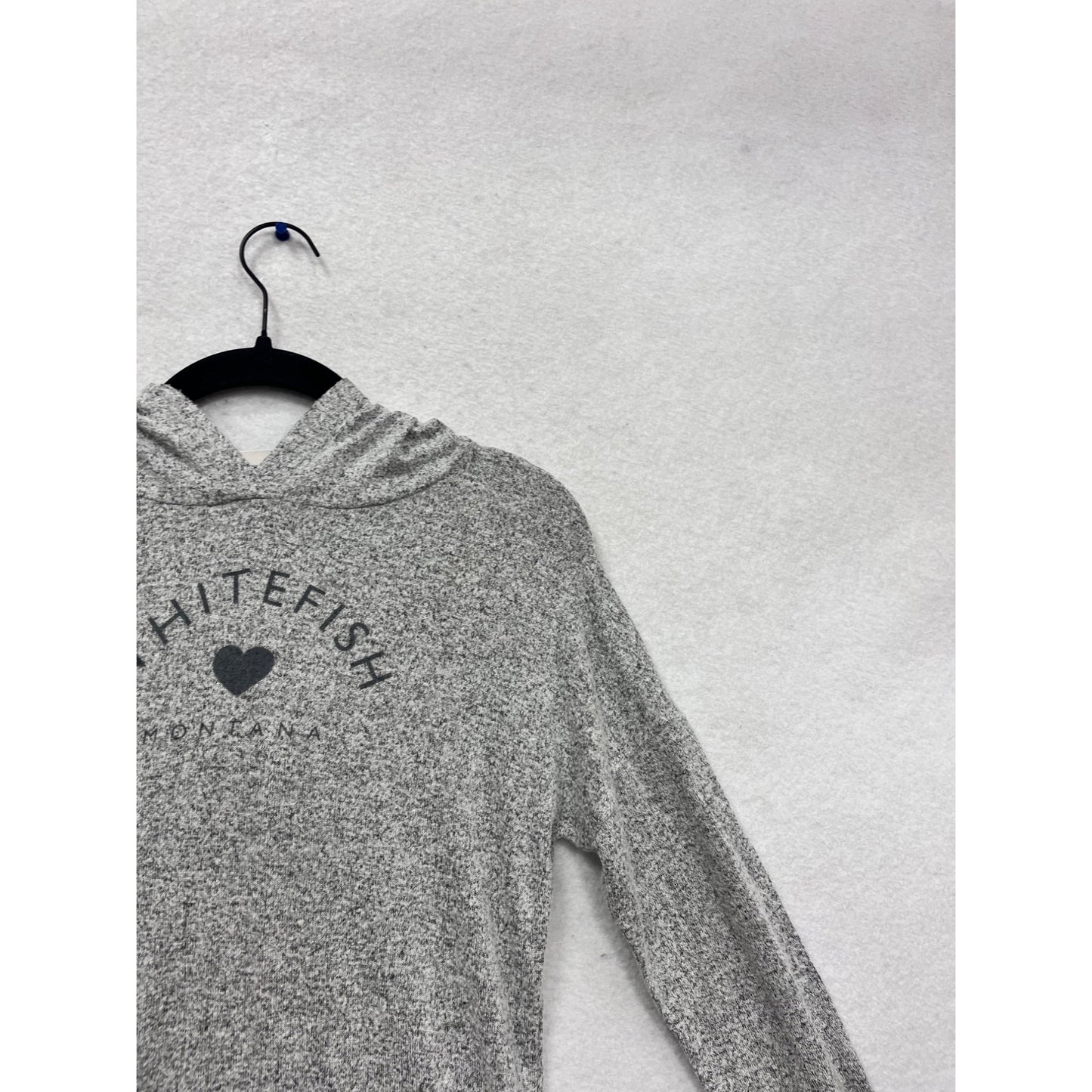 White Fish Montana Soft Heather Gray Hoodie Sweatshirt #483A