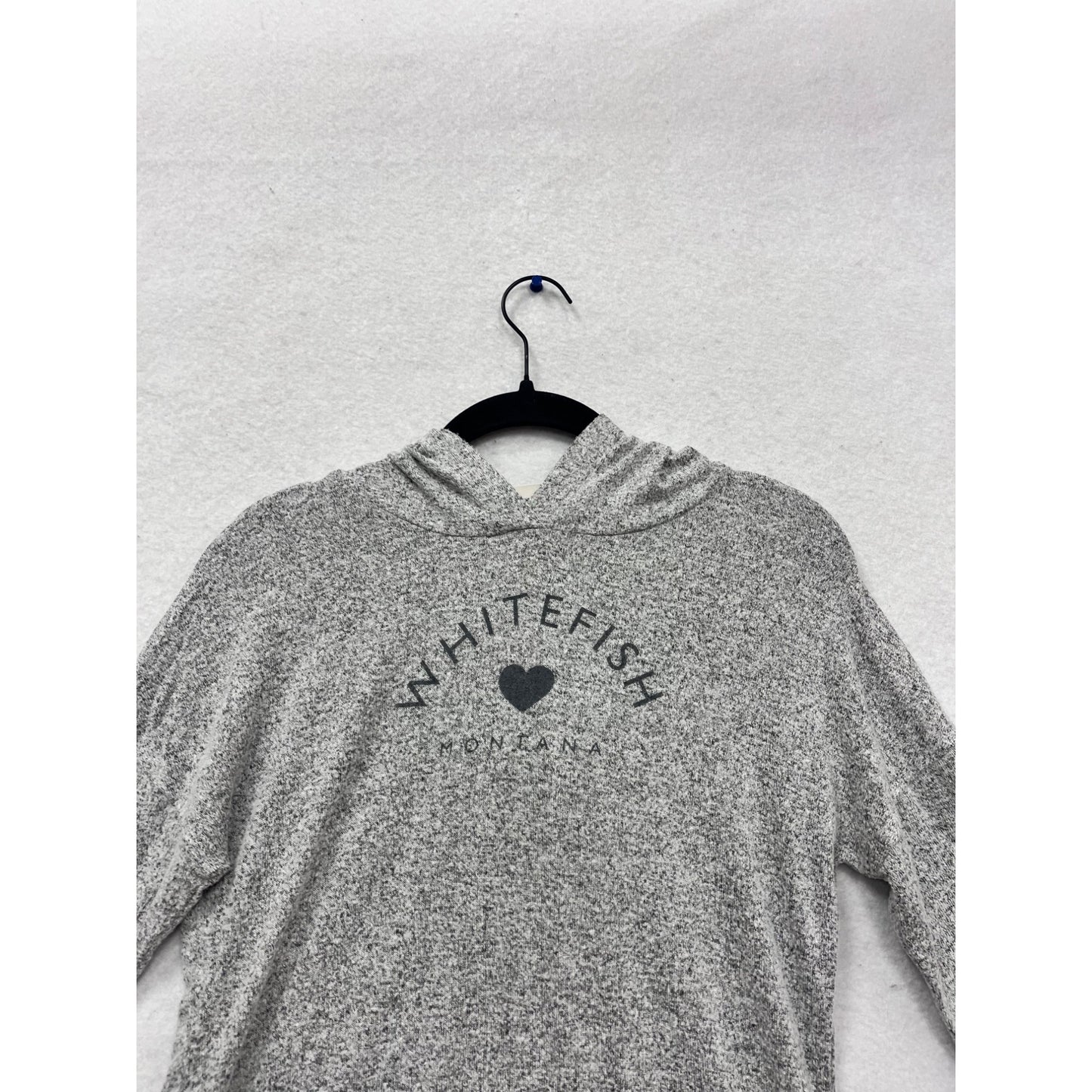 White Fish Montana Soft Heather Gray Hoodie Sweatshirt #483A