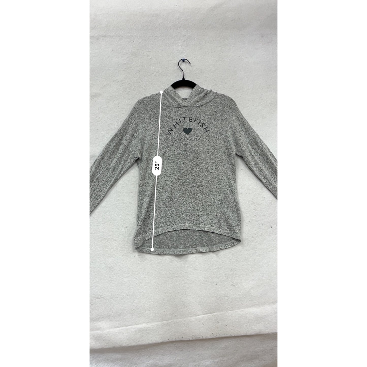 White Fish Montana Soft Heather Gray Hoodie Sweatshirt #483A