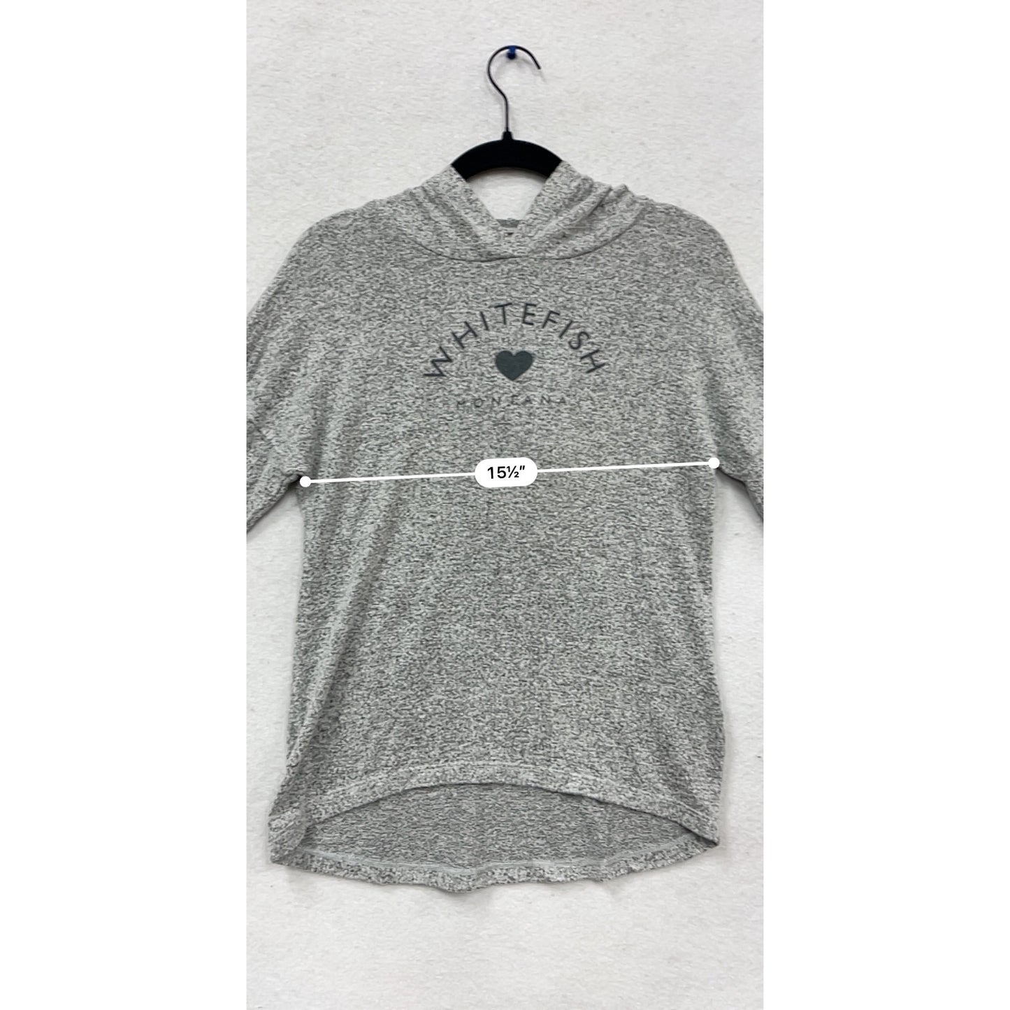 White Fish Montana Soft Heather Gray Hoodie Sweatshirt #483A