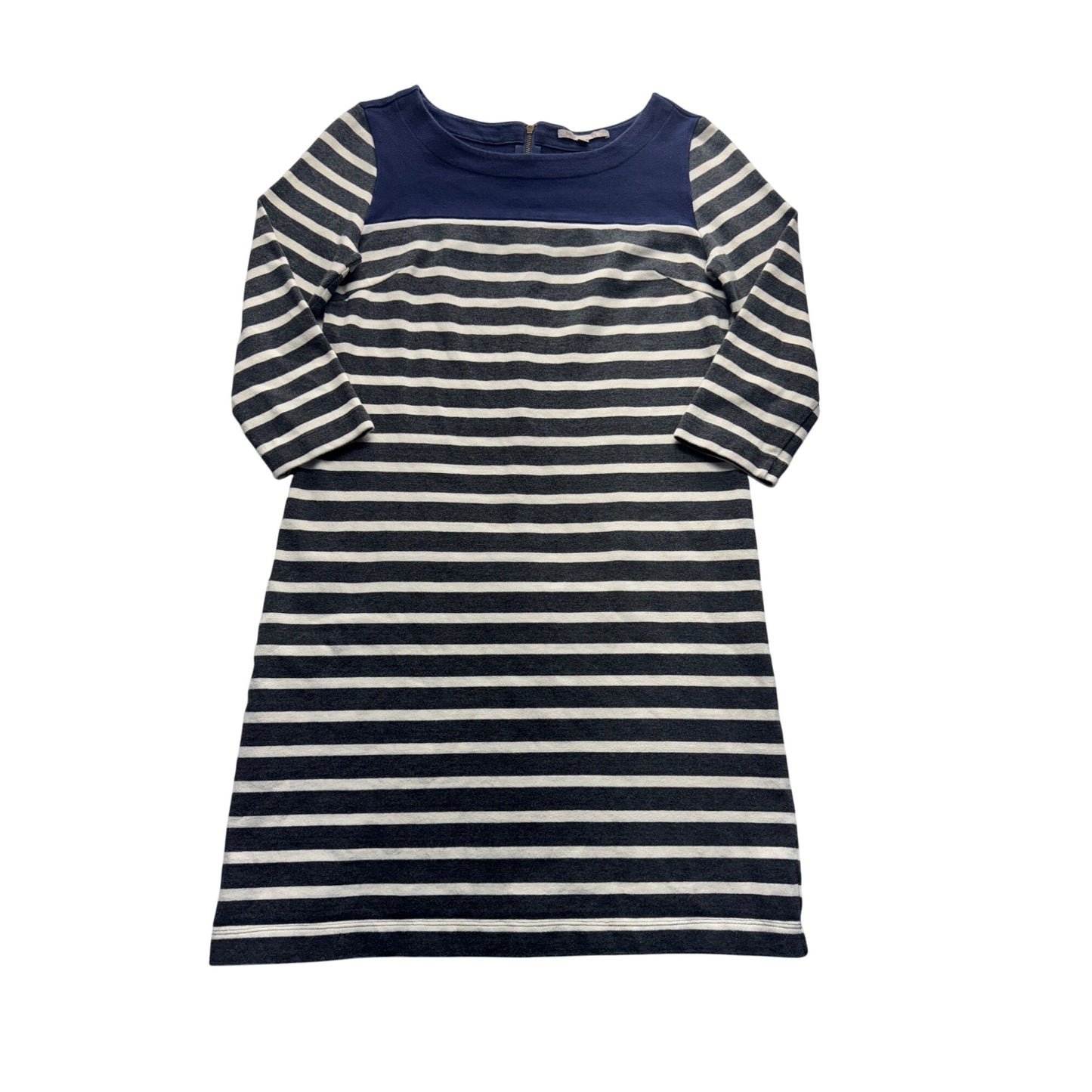 Gap Navy/White Striped Dress 3/4 Sleeves Size S 100% Cotton #9137