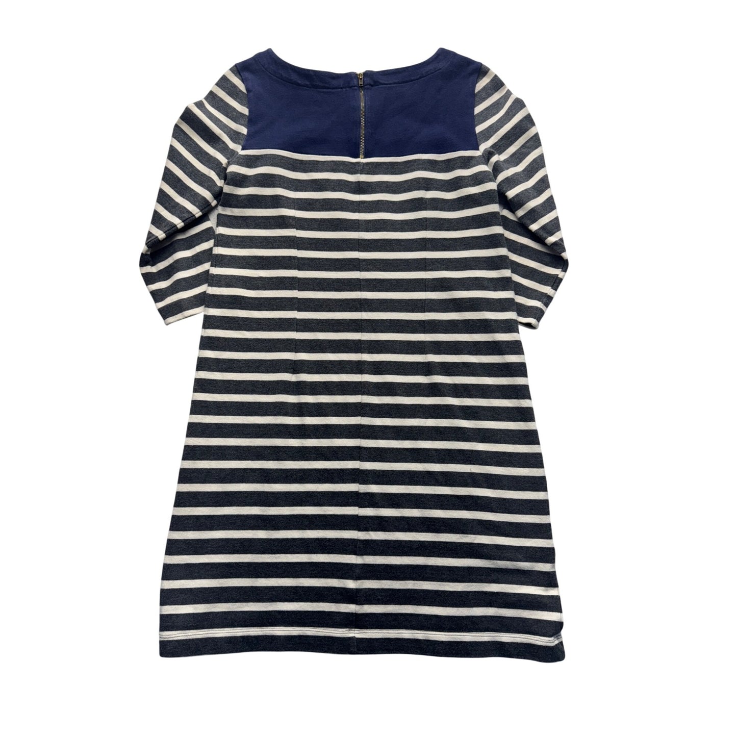 Gap Navy/White Striped Dress 3/4 Sleeves Size S 100% Cotton #9137