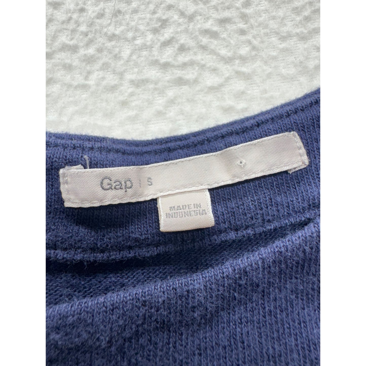 Gap Navy/White Striped Dress 3/4 Sleeves Size S 100% Cotton #9137