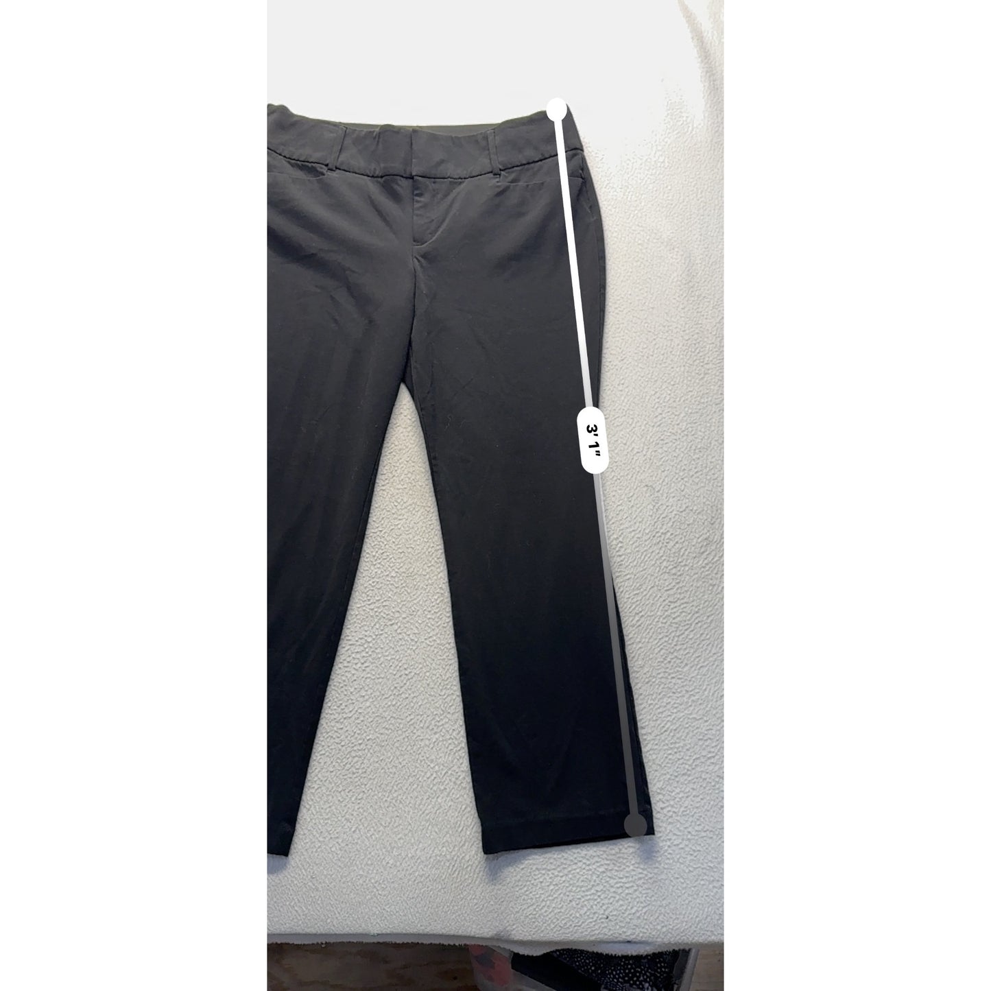 Apt. 9 Black Stretch Dress Pants Size 12 Short Polyester Blend 31" Inseam #181B