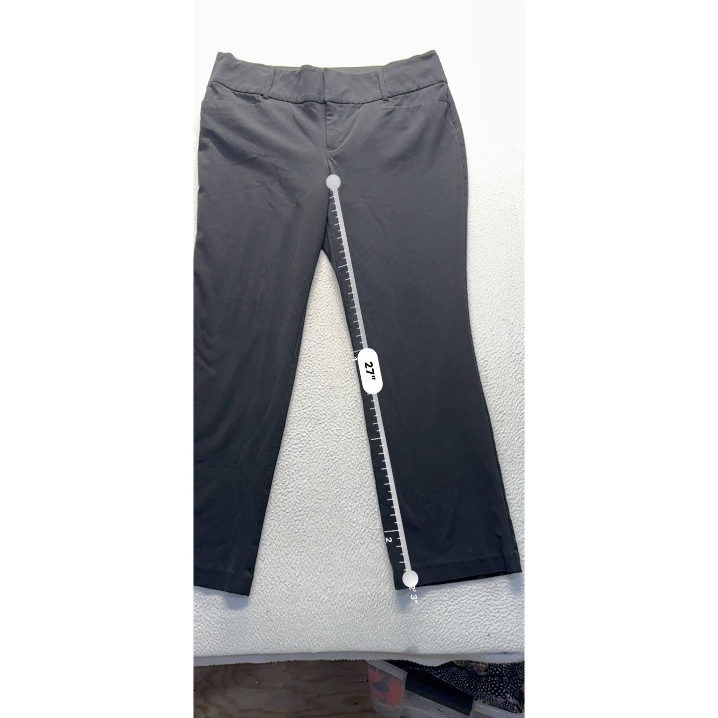 Apt. 9 Black Stretch Dress Pants Size 12 Short Polyester Blend 31" Inseam #181B