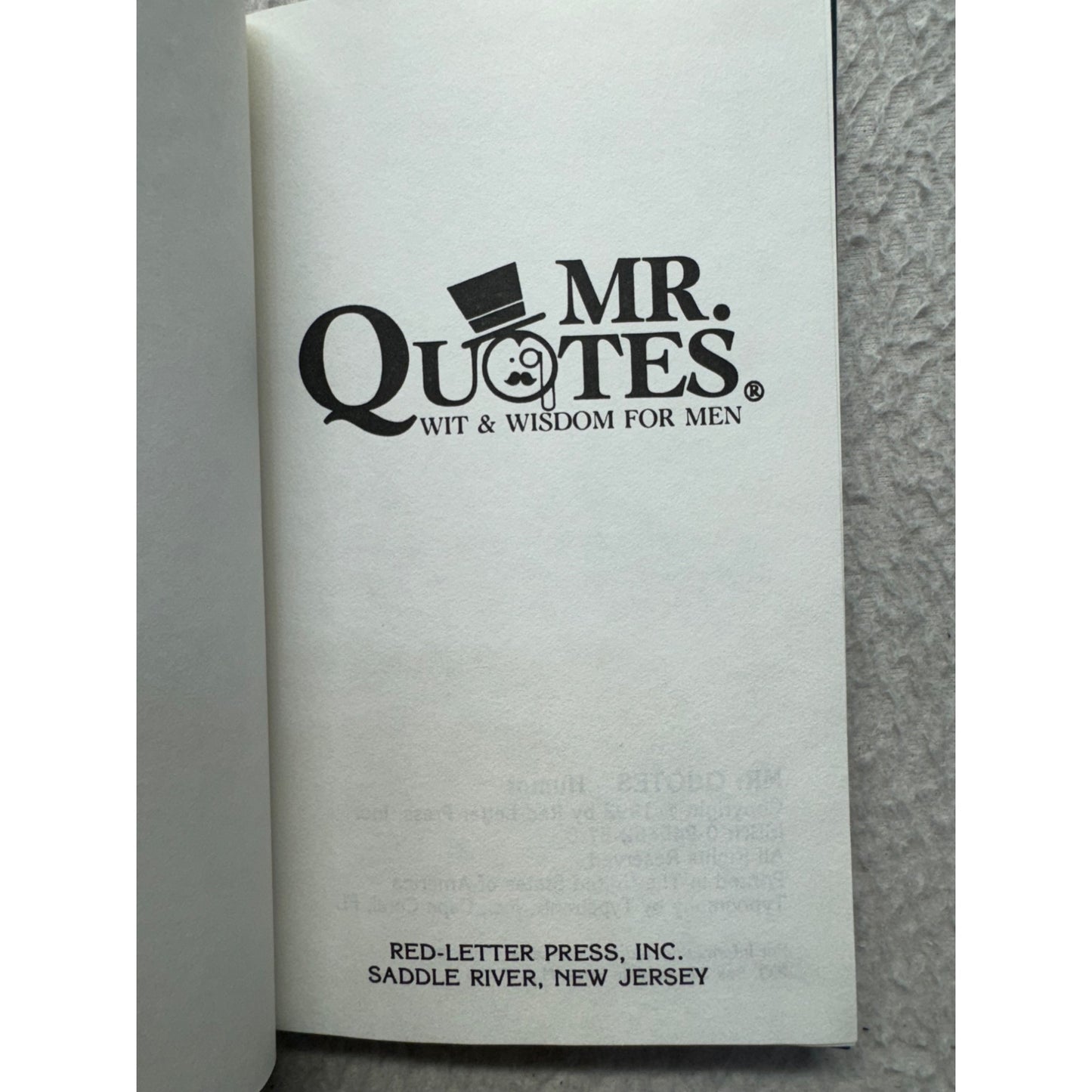 Mr. Quotes: Witty Wisdom Compilation for Discerning Readers #9651