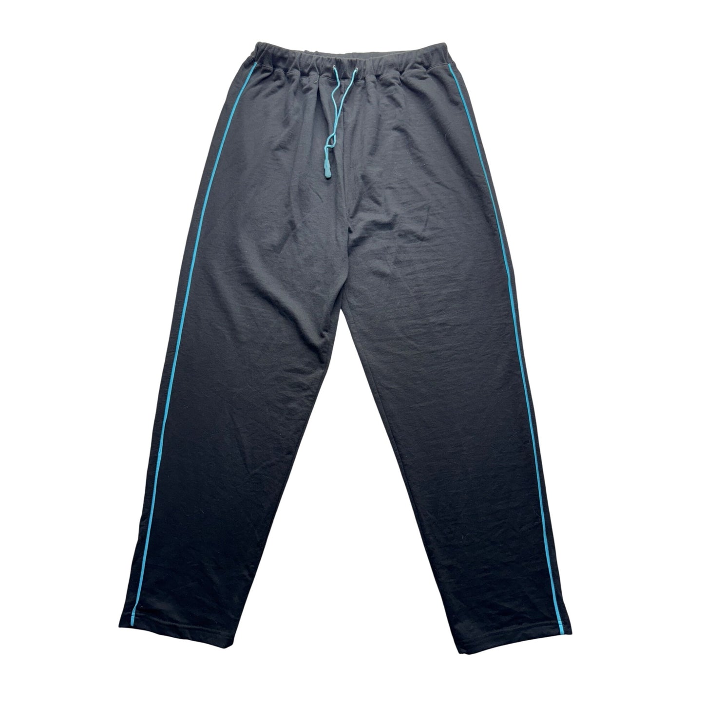Shenanigans XL Black Lounge Pants With Blue Piping Trim 262B