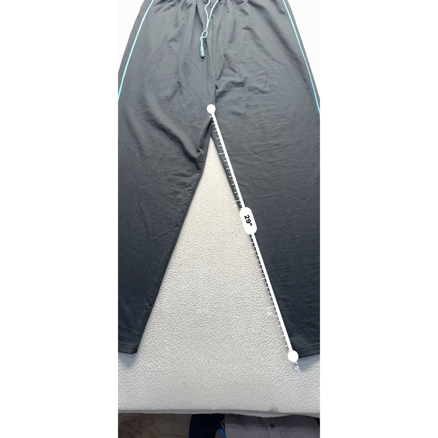 Shenanigans XL Black Lounge Pants With Blue Piping Trim 262B