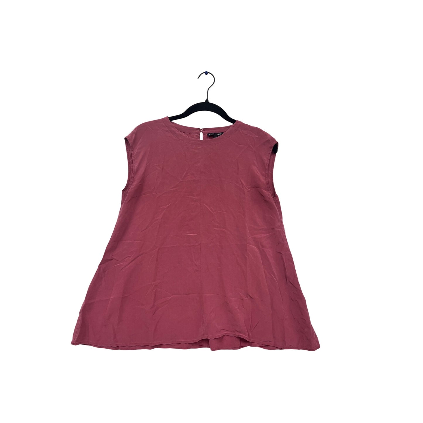 Eileen Fisher XS Pink Sleeveless Top 100% Silk #689A