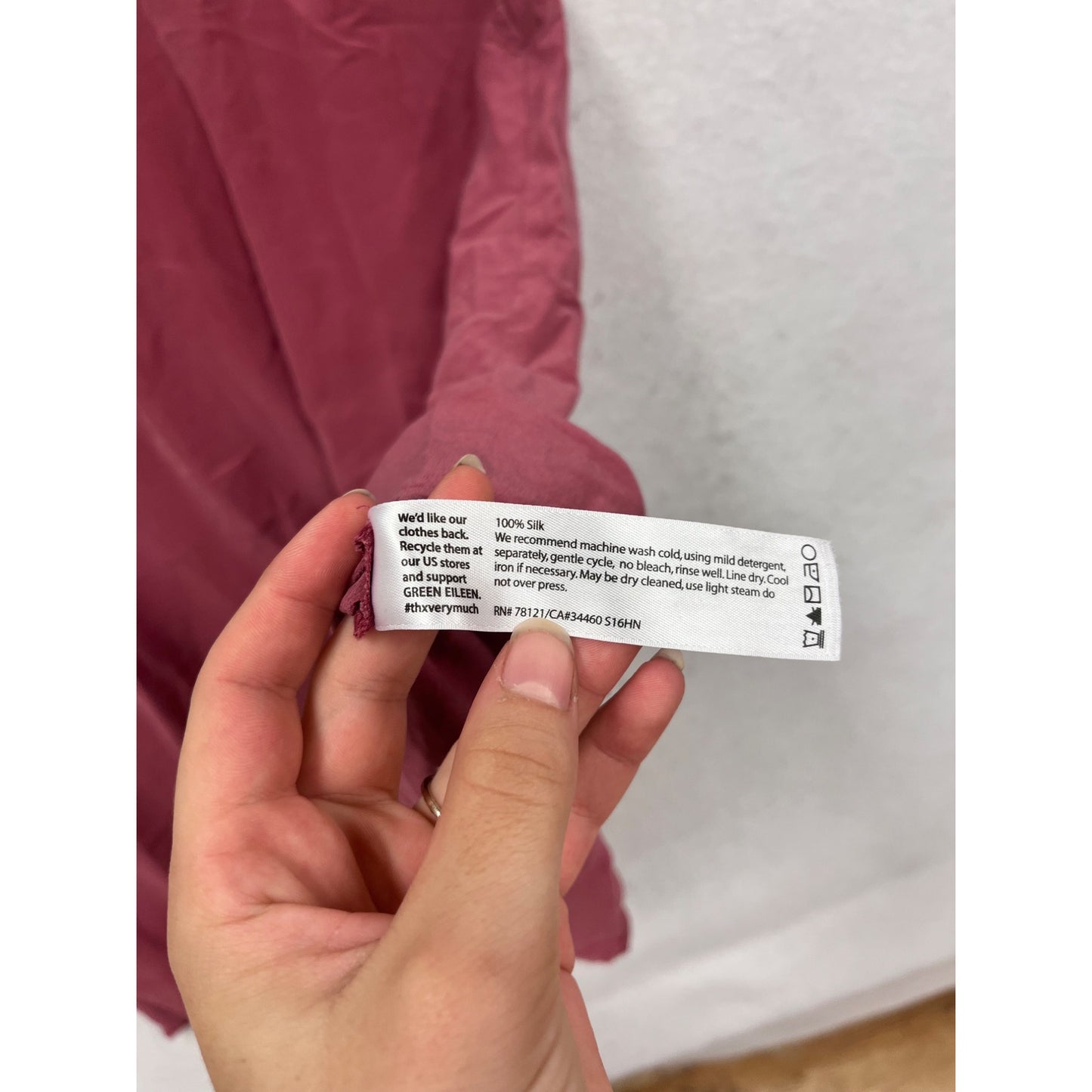 Eileen Fisher XS Pink Sleeveless Top 100% Silk #689A