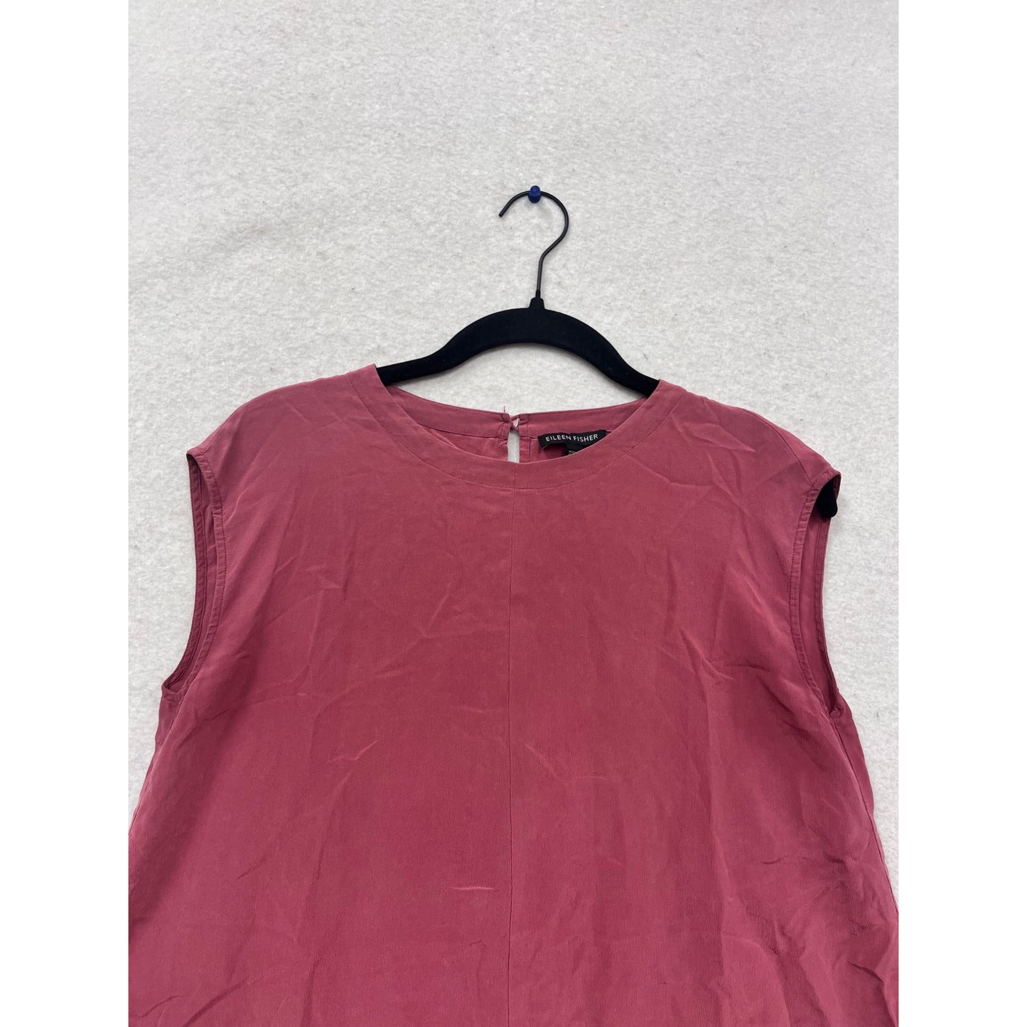 Eileen Fisher XS Pink Sleeveless Top 100% Silk #689A