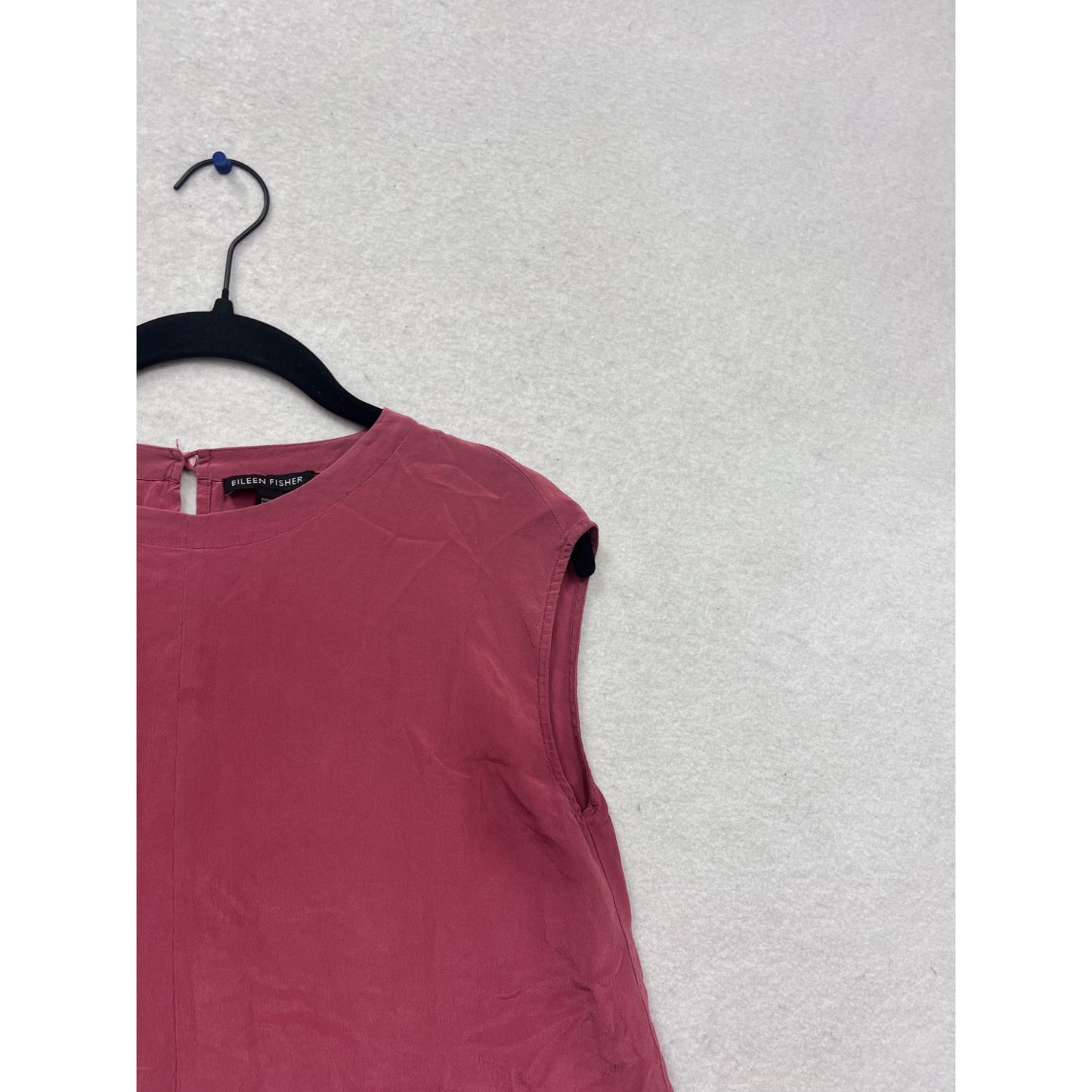 Eileen Fisher XS Pink Sleeveless Top 100% Silk #689A