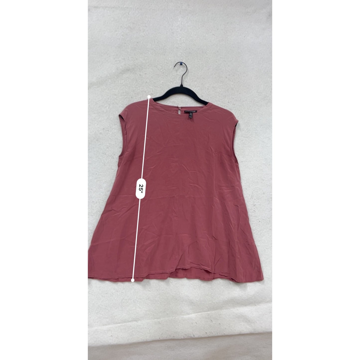 Eileen Fisher XS Pink Sleeveless Top 100% Silk #689A