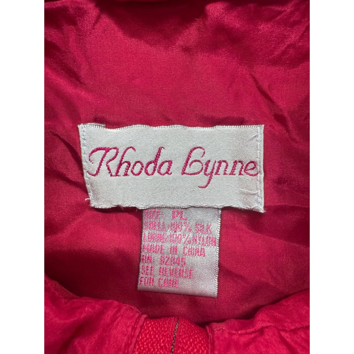 Rhoda Lynne Quilted Silk Bomber Jacket With Gold Stud Embellishments PL #9716