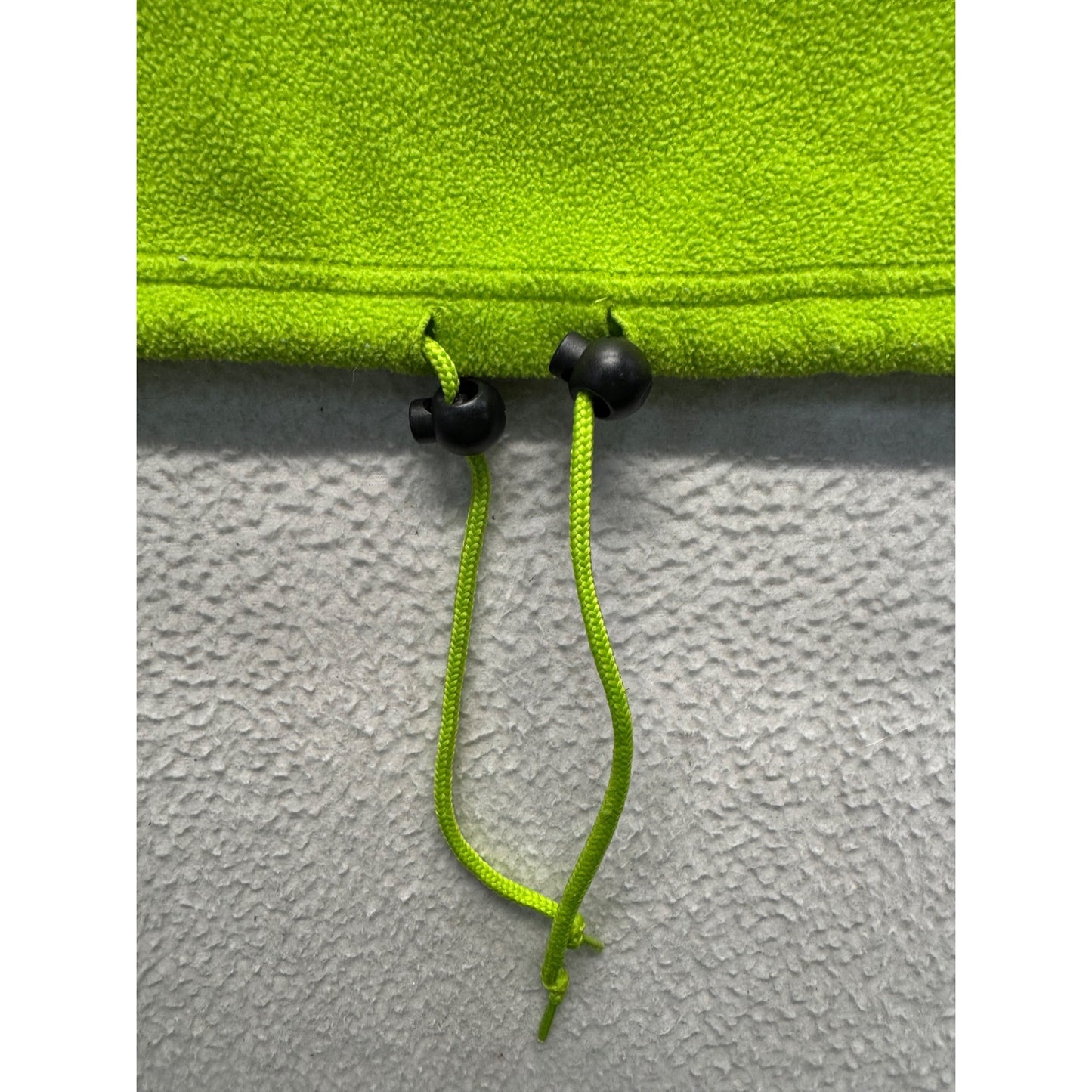 VS Sport Neon Green Cropped Hoodie Jacket M Drawstring Hem #9058