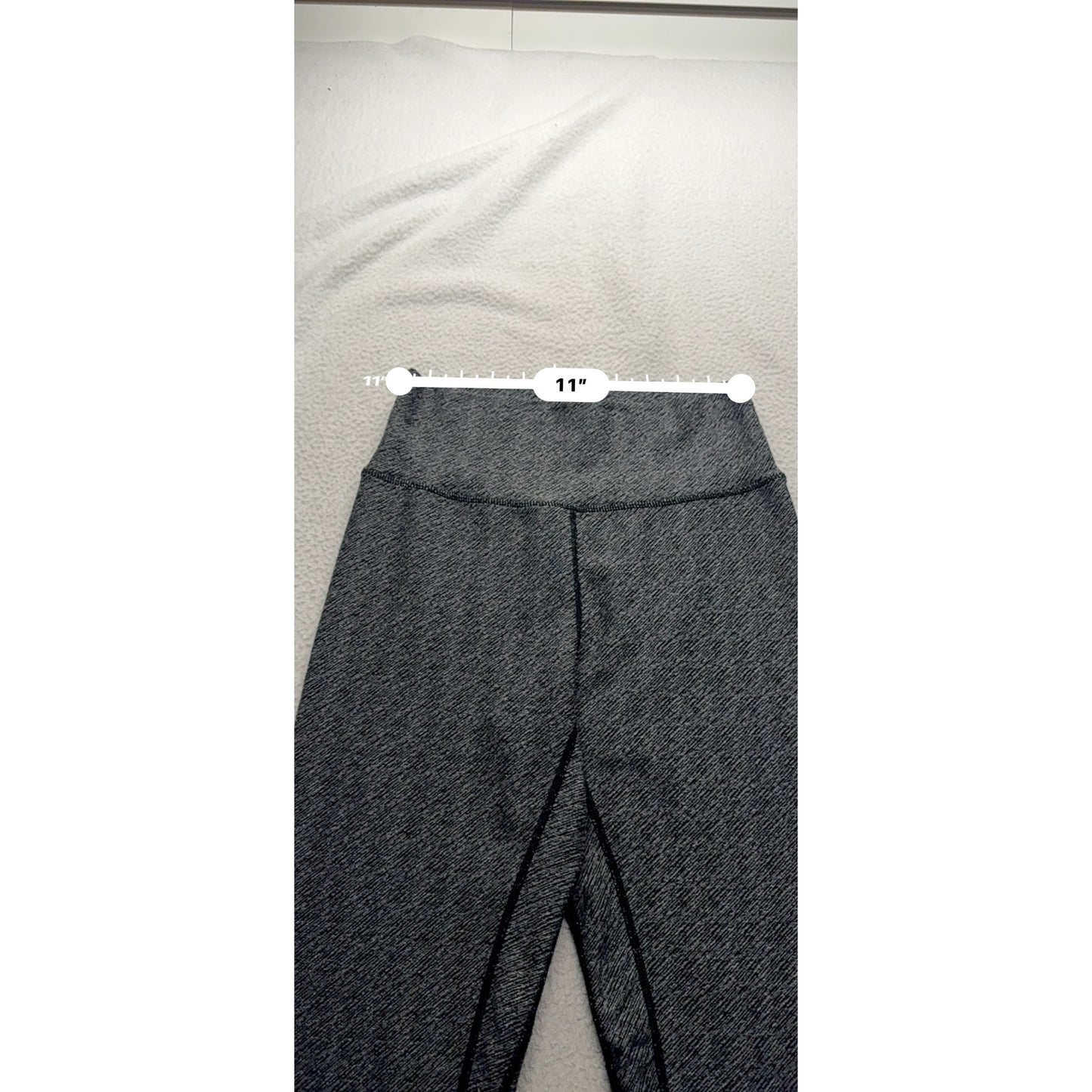 P'tula High-Waisted Heathered Gray Leggings Large Nylon/Spandex Blend #9916