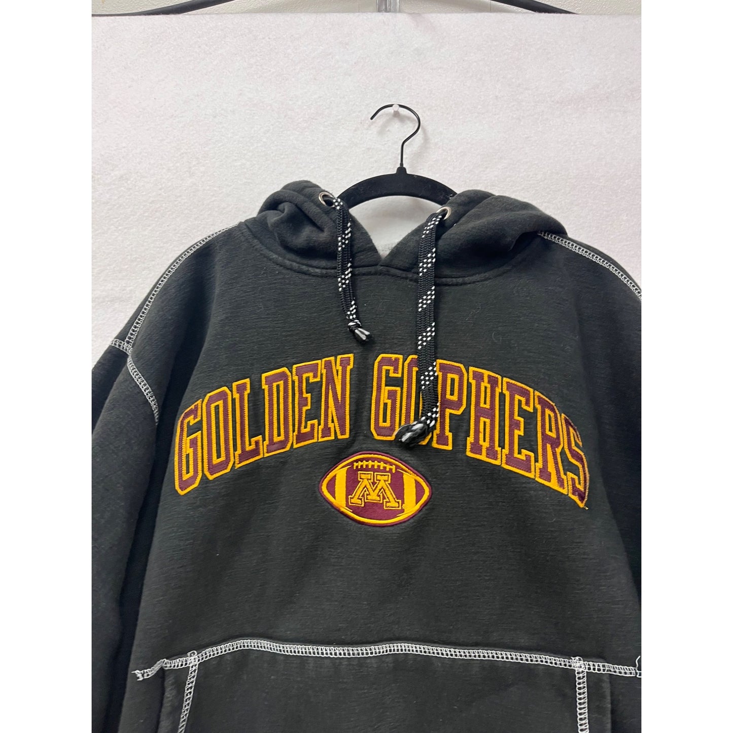 Golden Gophers Mens Hoodie Large Black/Gray Signature #73A