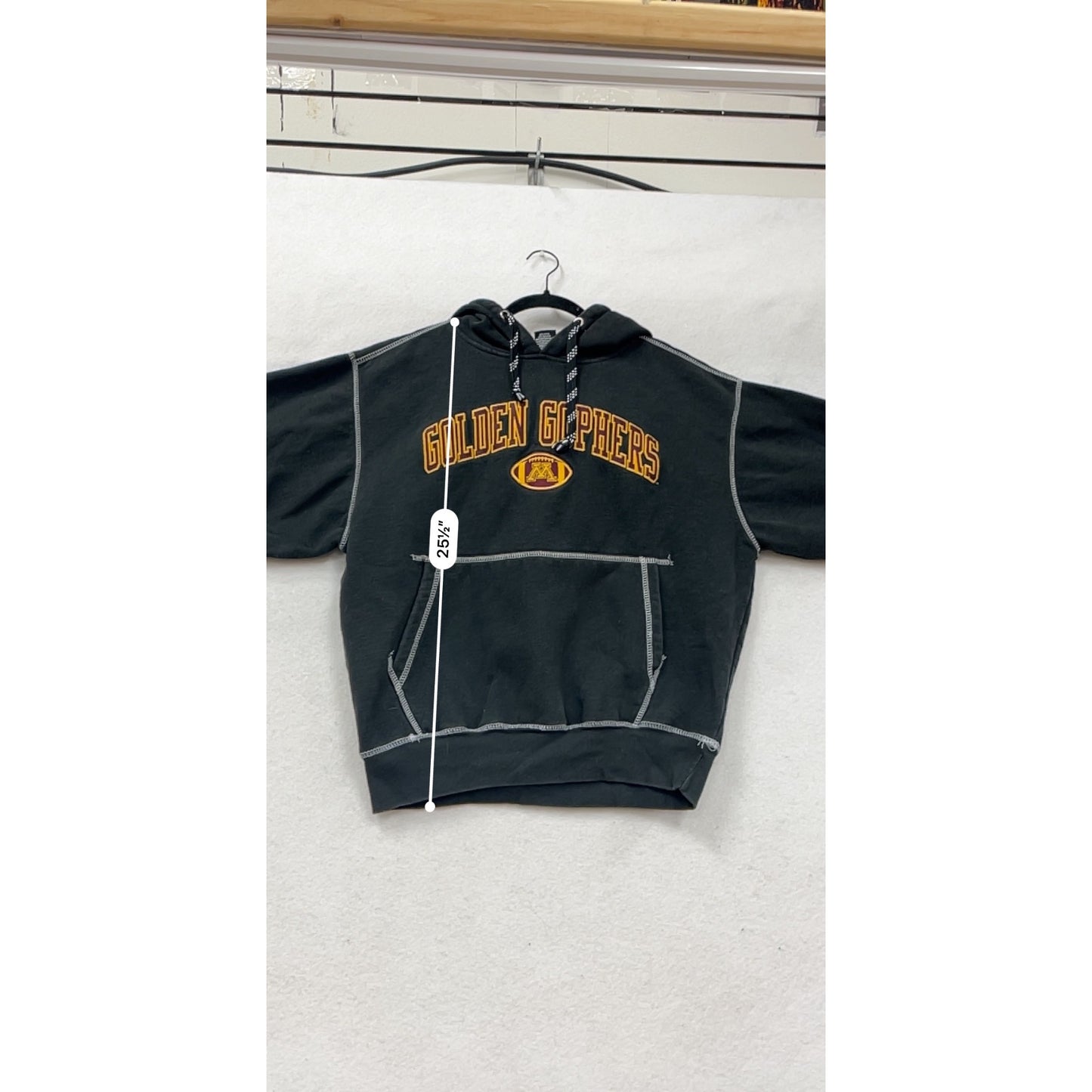Golden Gophers Mens Hoodie Large Black/Gray Signature #73A