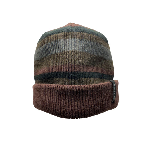 Marmot Striped Acrylic Beanie Hat - Brown Green & Multicolor - One Size #9232