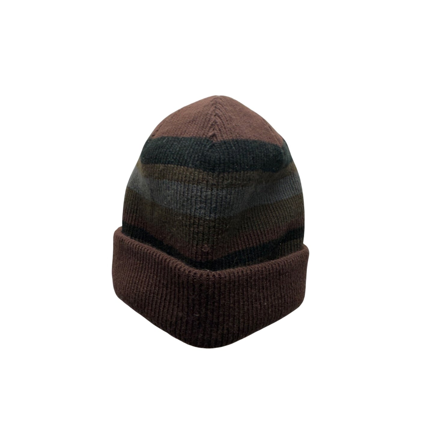 Marmot Striped Acrylic Beanie Hat - Brown Green & Multicolor - One Size #9232