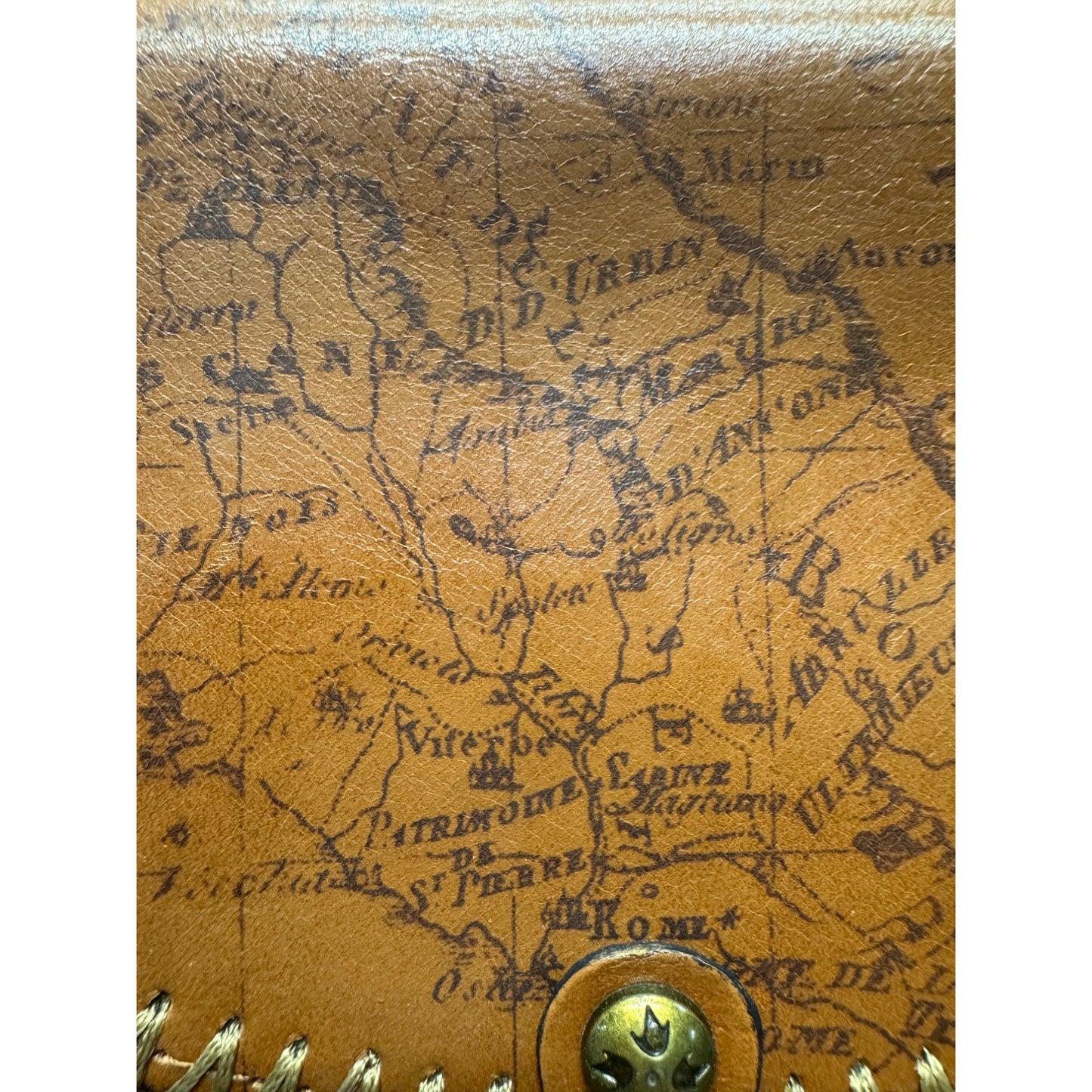Patricia Nash Vintage Brown Leather Crossbody Atlas Bag