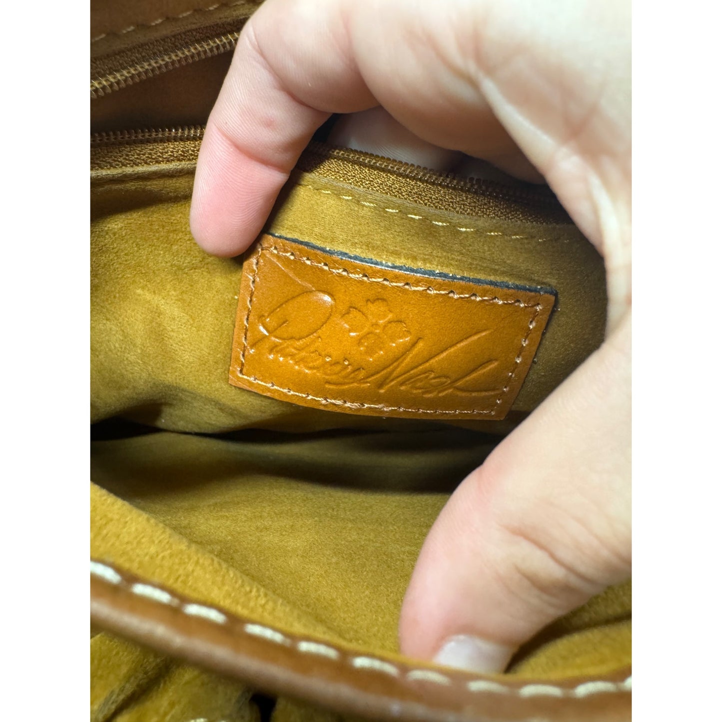 Patricia Nash Vintage Brown Leather Crossbody Atlas Bag