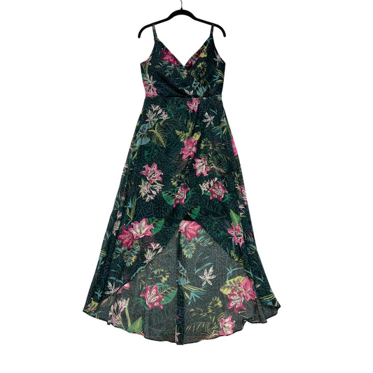 Guess Womens Floral Maxi Dress With Spaghetti Straps & Tropical Print #6896