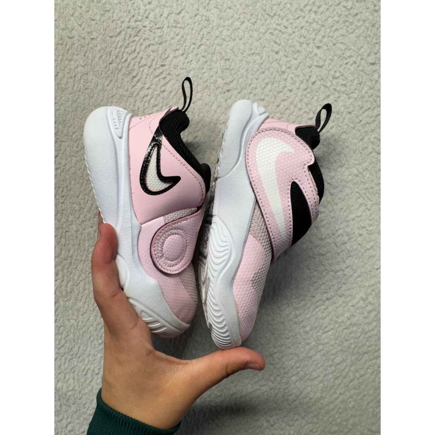 Nike Preschool Pink & Black Athletic Sneakers Velcro Strap #49B