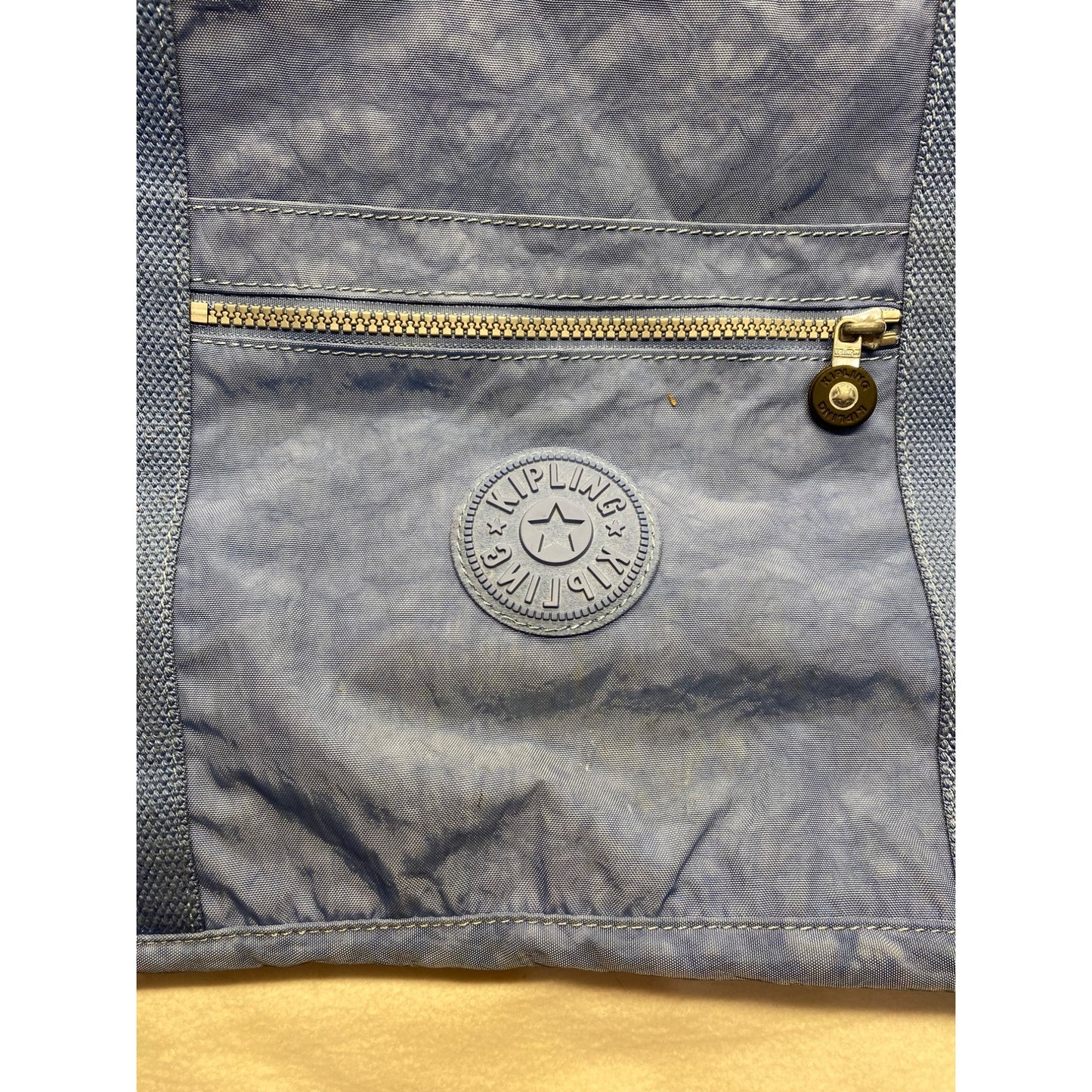 Kipling Blue Nylon Shoulder Tote Bag  #7177