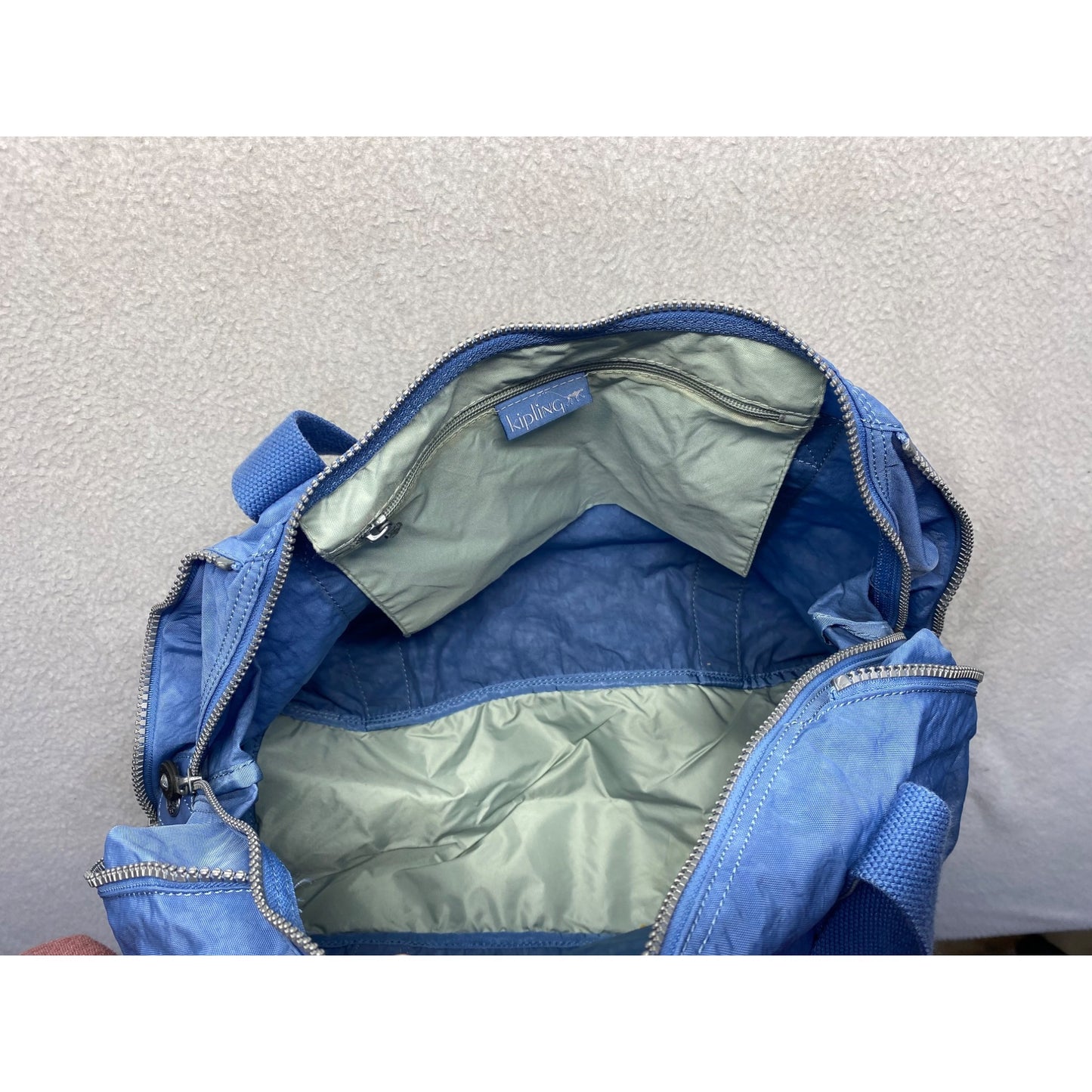 Kipling Blue Nylon Shoulder Tote Bag  #7177