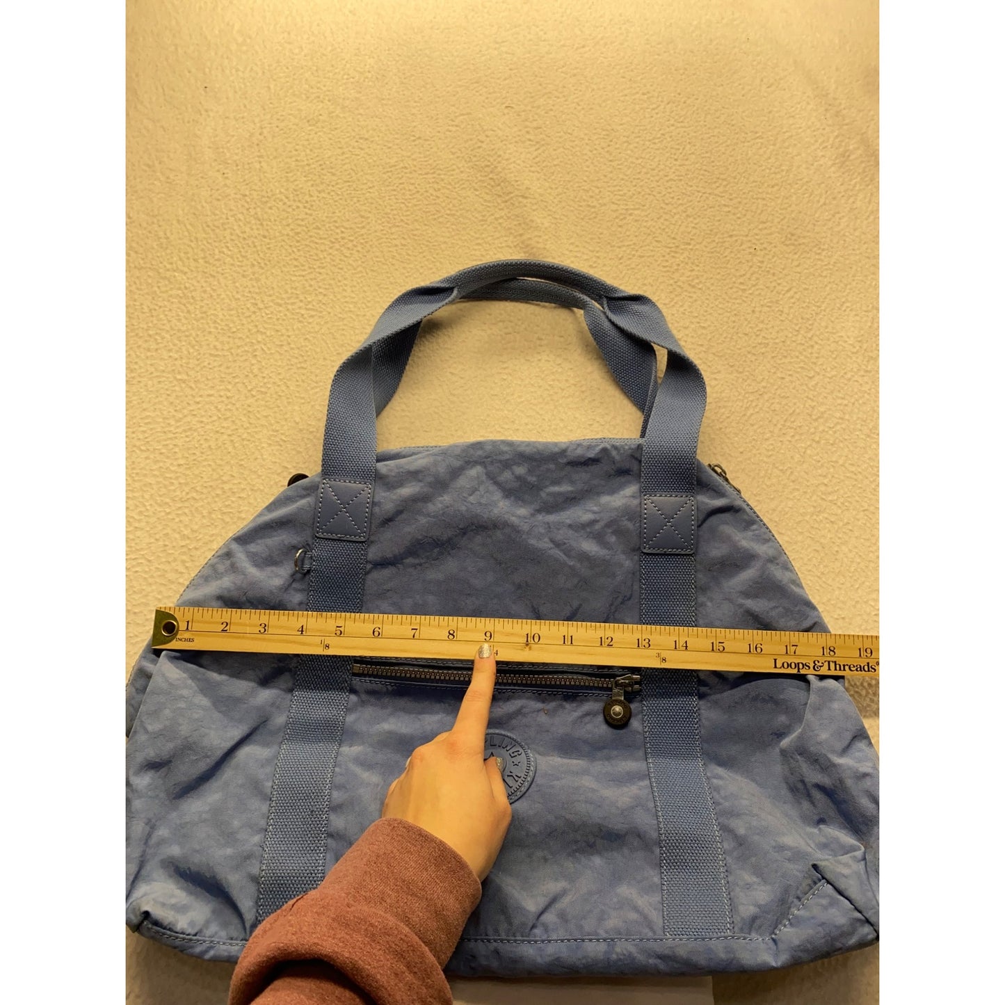 Kipling Blue Nylon Shoulder Tote Bag  #7177