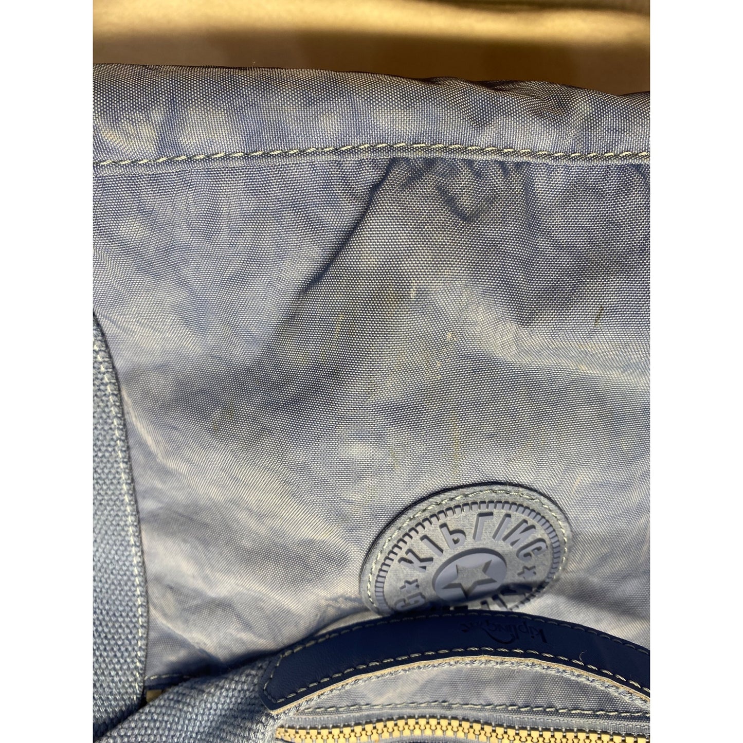 Kipling Blue Nylon Shoulder Tote Bag  #7177