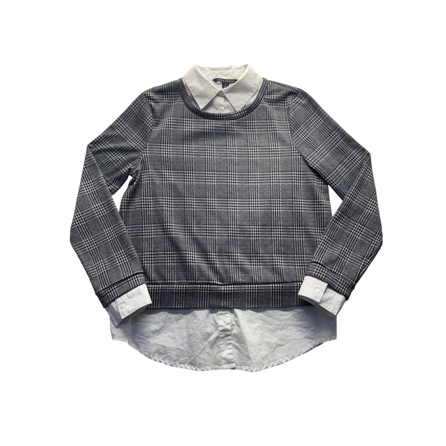 Aeropostale Striped Back Burgundy Long Sleeve Sweater Small #9941