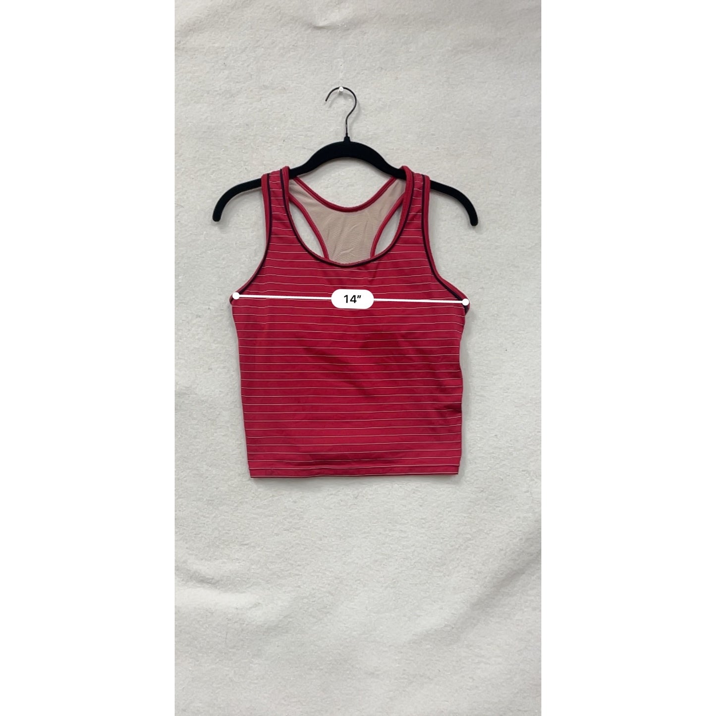 Nike Womens Small Red & White Striped Racerback Athletic Tank Top #6762