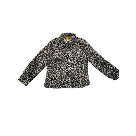 Ruby Rd. Womens Leopard Print Button-Up Blazer #7497