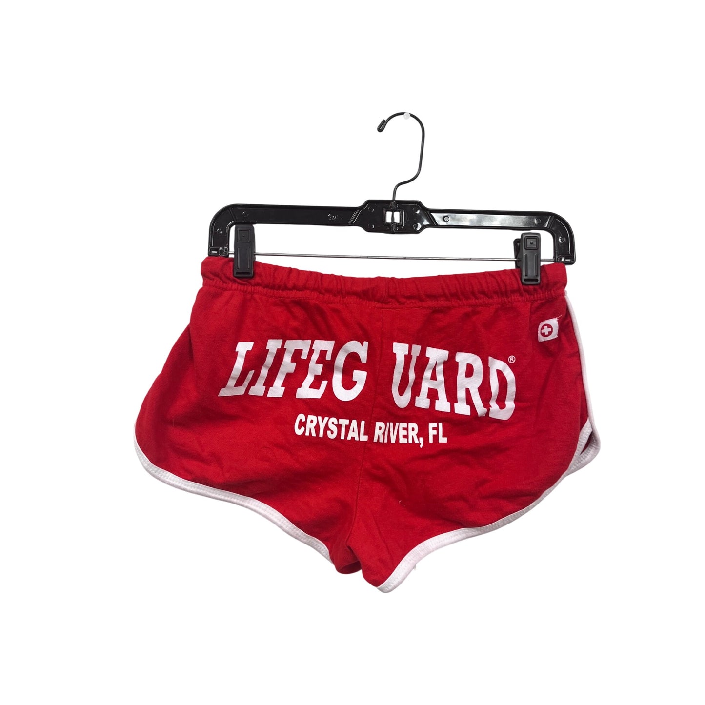 Lifeguard Womens Red Athletic Shorts Medium W/ White Trim #8254